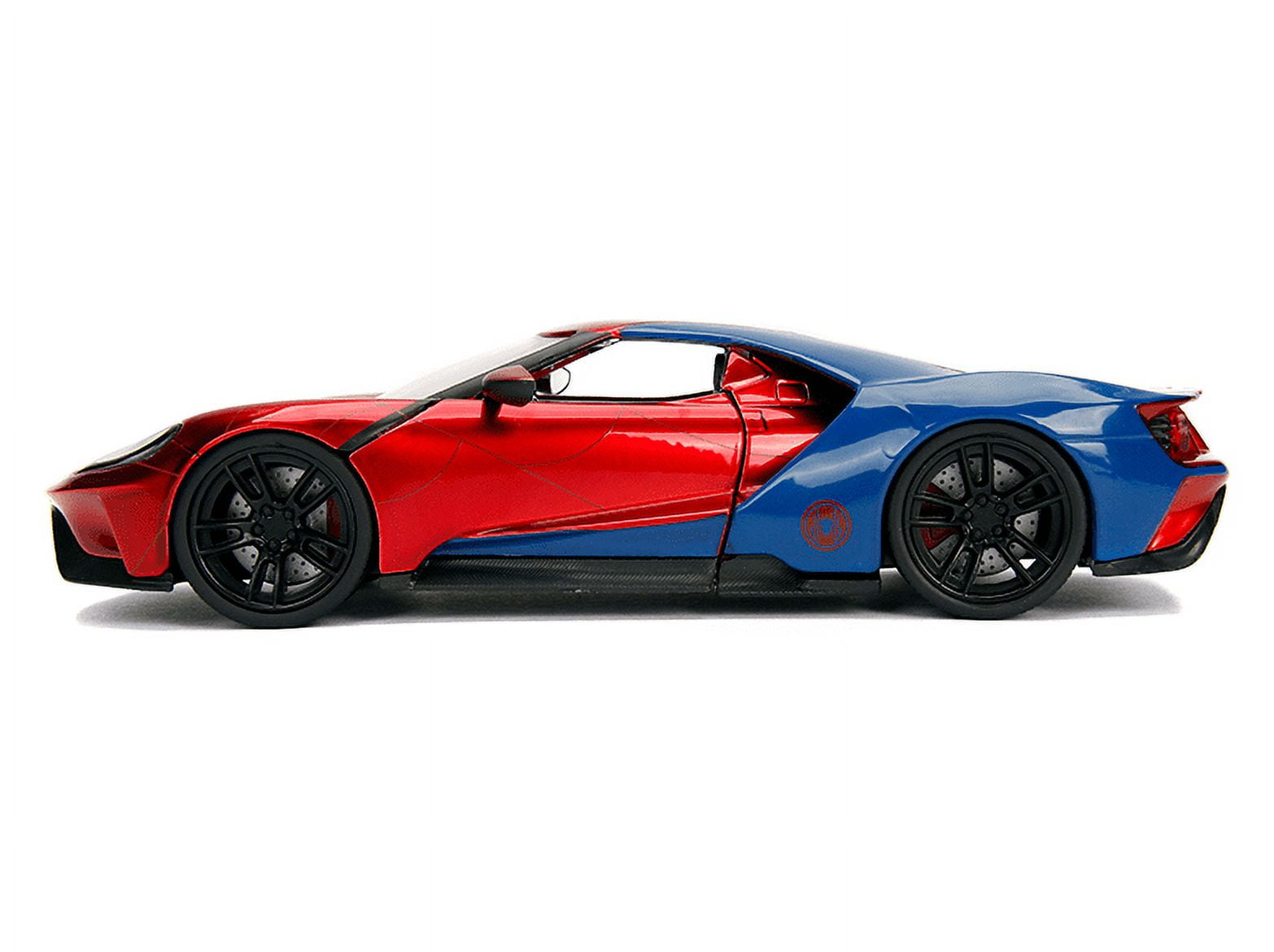 Jada Toys Marvel Spiderman 2017 Ford GT Die-Cast Vehicle with Figure (Red, 1:24 Scale) azke2