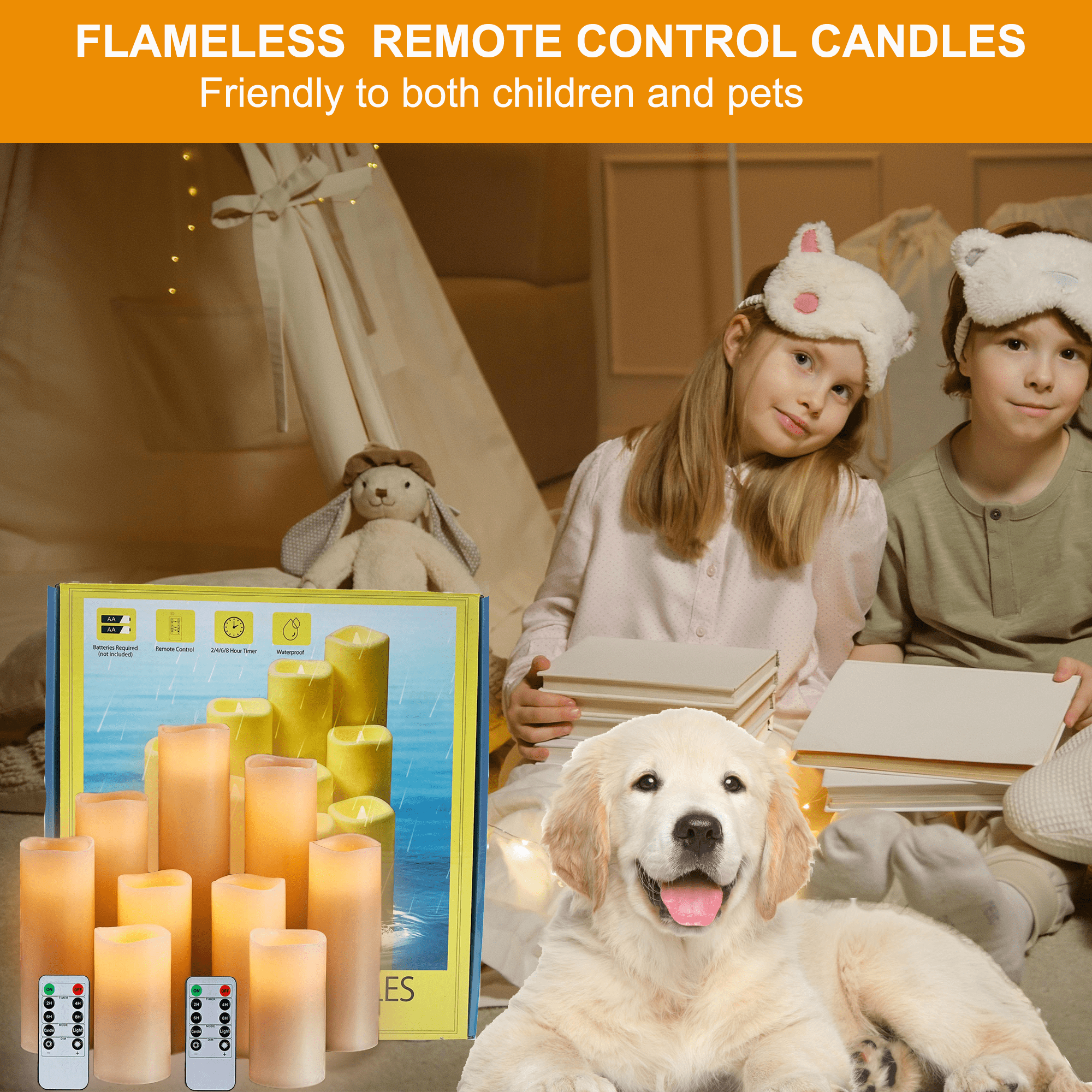 Hidawn Flameless LED Pillar Candles with Remote Control (Ivory, 9 Pack) d4shi