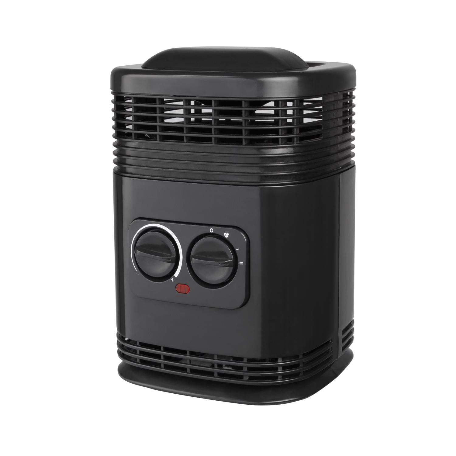 Perfect Aire Electric Ceramic Space Heater with Adjustable Thermostat and Tip-Over Protection (Black, 128 sq ft) w9mba