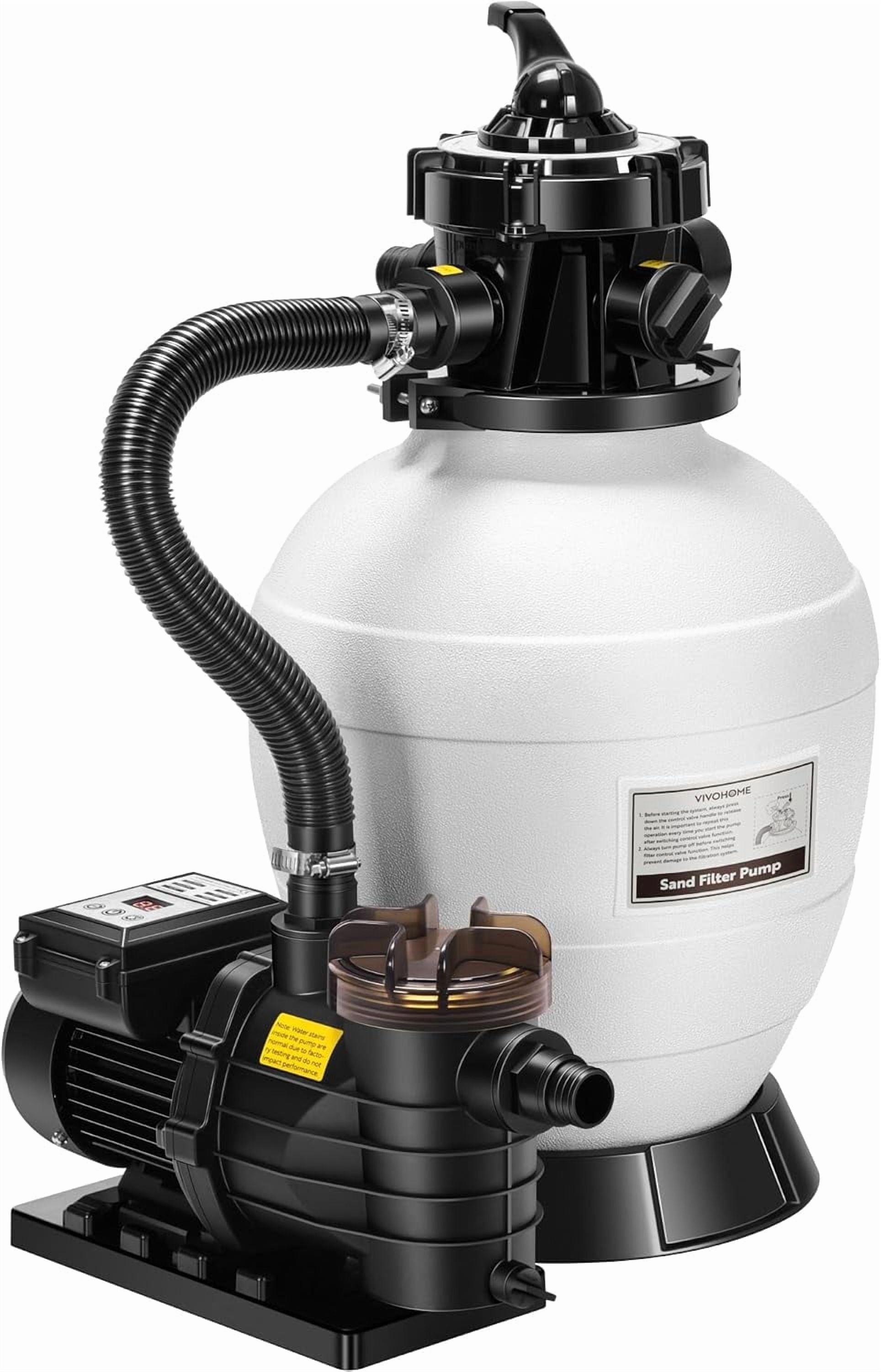 SPECSTAR 13 in Sand Filter Pump System with 1/2 HP Motor and 24-Hour Timer (2640 GPH, 55 lb Sand Capacity) xozul