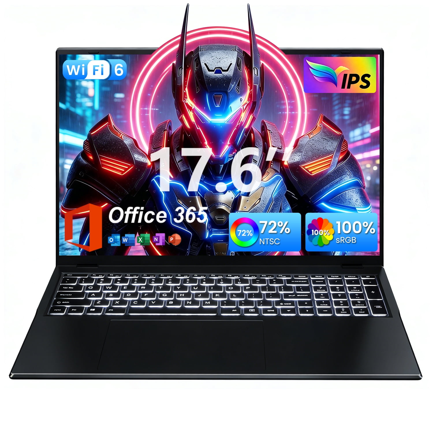Jumper 17.6 in Laptop, Intel N95 Processor, 16GB RAM, 640GB Storage, Windows 11, Backlit Keyboard (Black, 17.6 in) wd04s