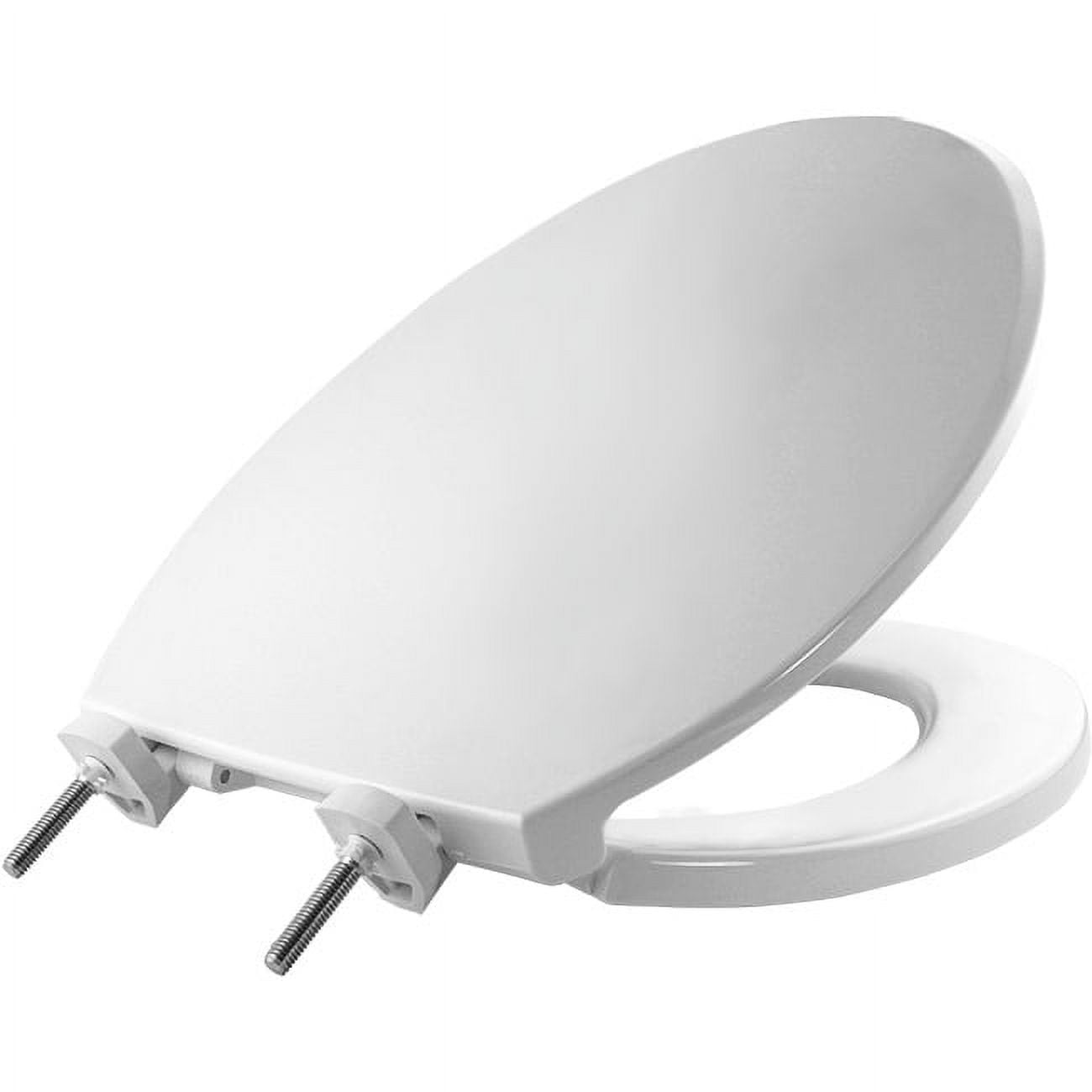 Church Seat Elongated Hospitality Plastic Toilet Seat with STA-TITE Fastening System (White, 18.5 in) y25n2