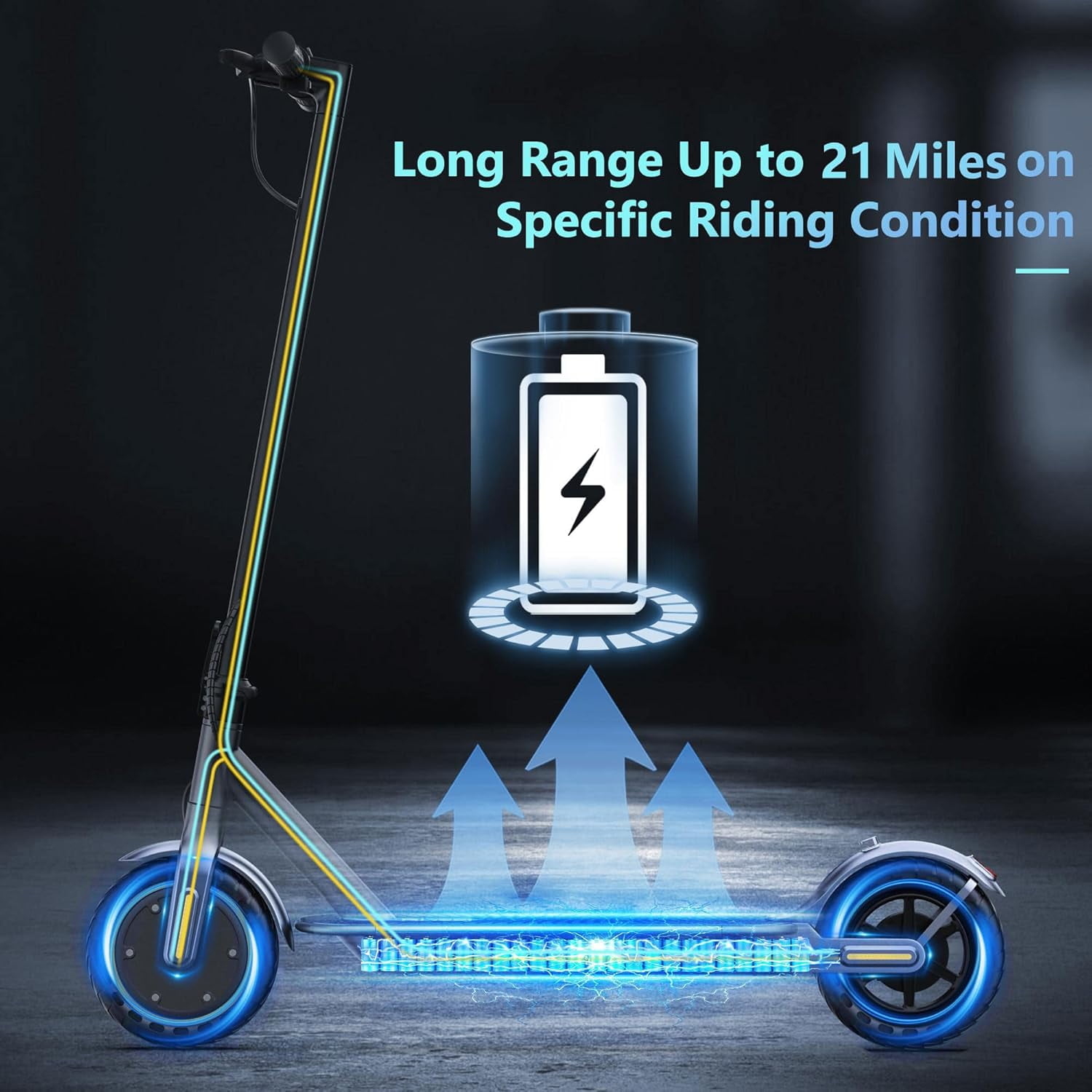 PORORO Foldable Electric Scooter for Adults, 350W Motor, 19 MPH Max Speed, Dual Braking System (Orange, 8.5 in Solid Tires) rgk00