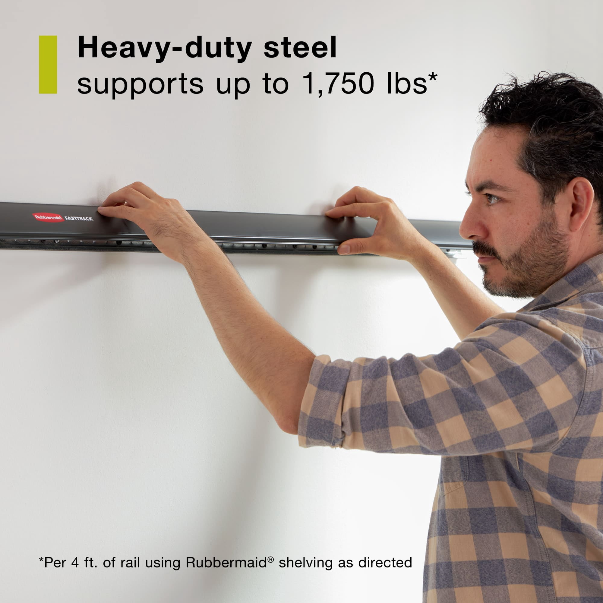 Rubbermaid FastTrack Garage Storage System Heavy-Duty Wall Organization Kit (Black, 8-Piece) sor9u