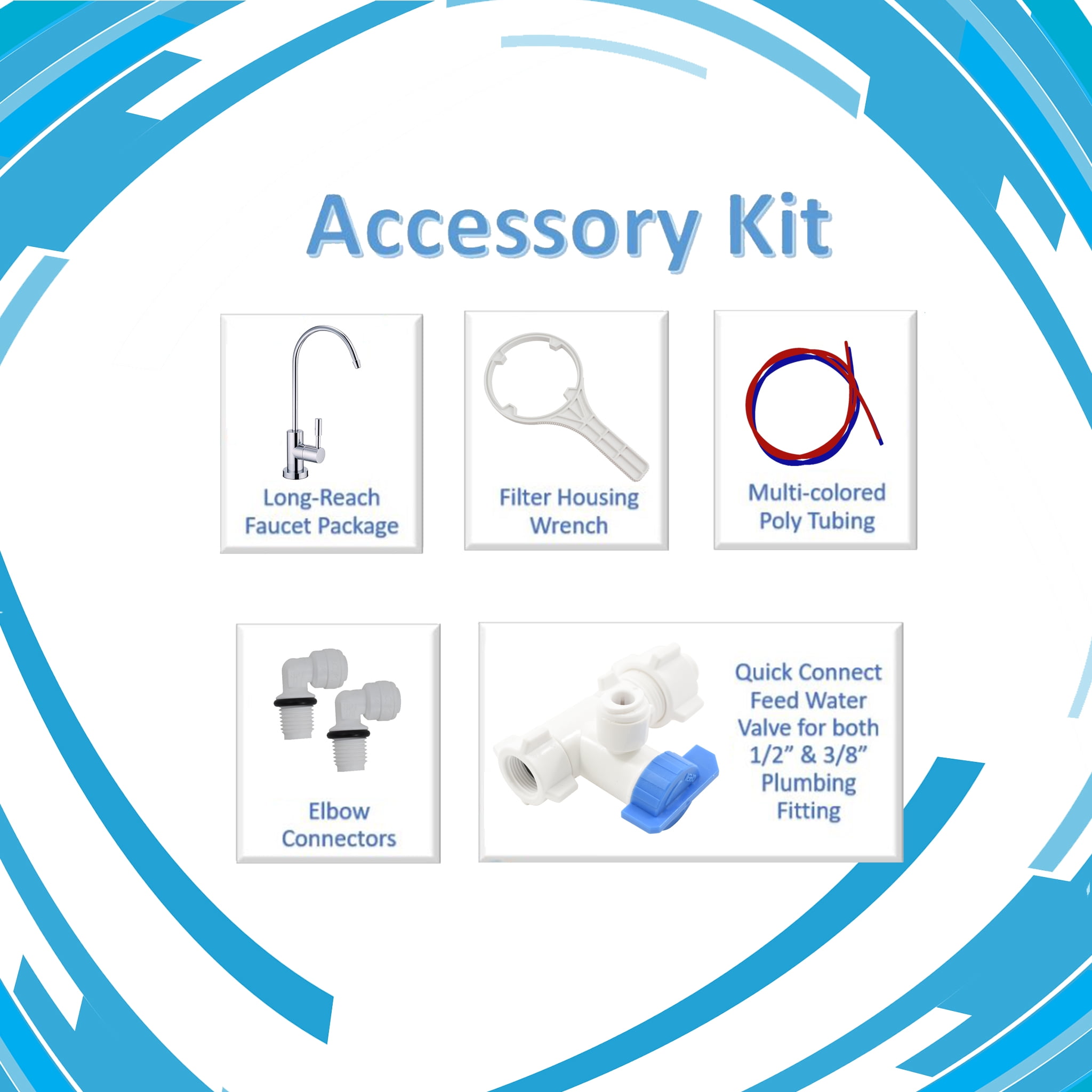 Anchor Water Filters 3-Stage Under Counter Water Filtration System (Chrome, 1 Pack) 8mftg