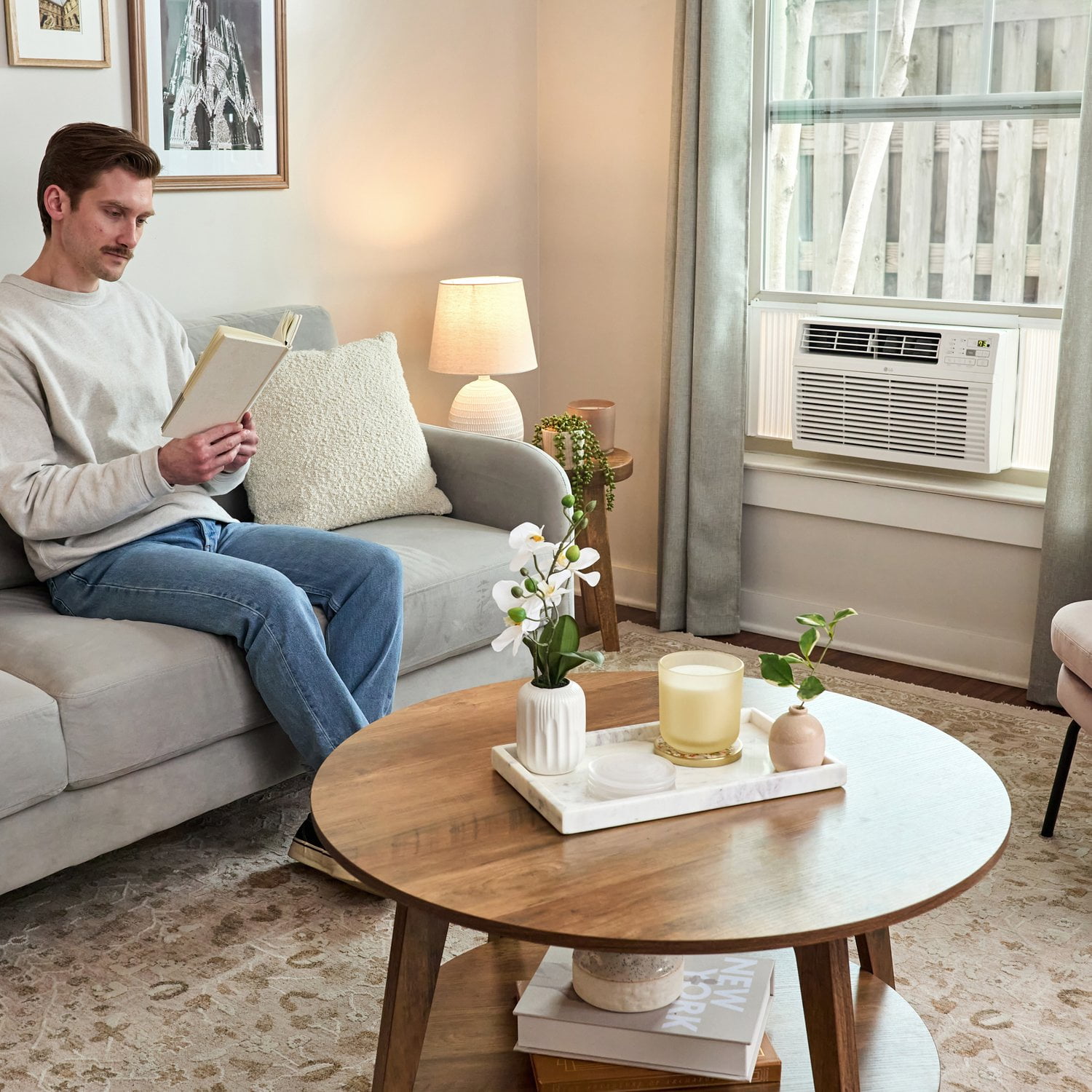 LG 8,000 BTU Window-Mounted Air Conditioner with Wi-Fi Control (White, 350 sq ft) cqpq7