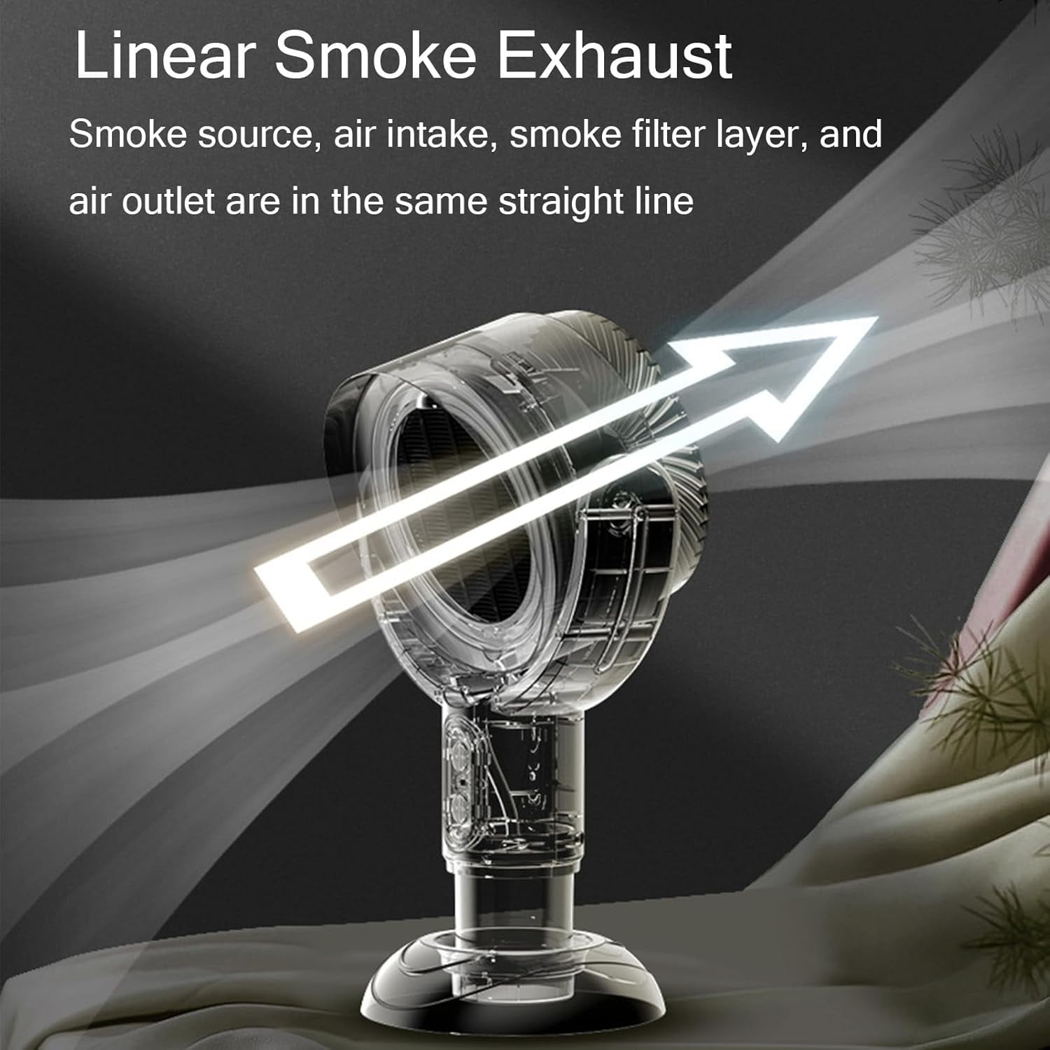 ExquGad Portable Smoke Purifier Fan, Quiet Desktop Air Cleaner for Home and Kitchen (Purple, 8 in) vwzg9