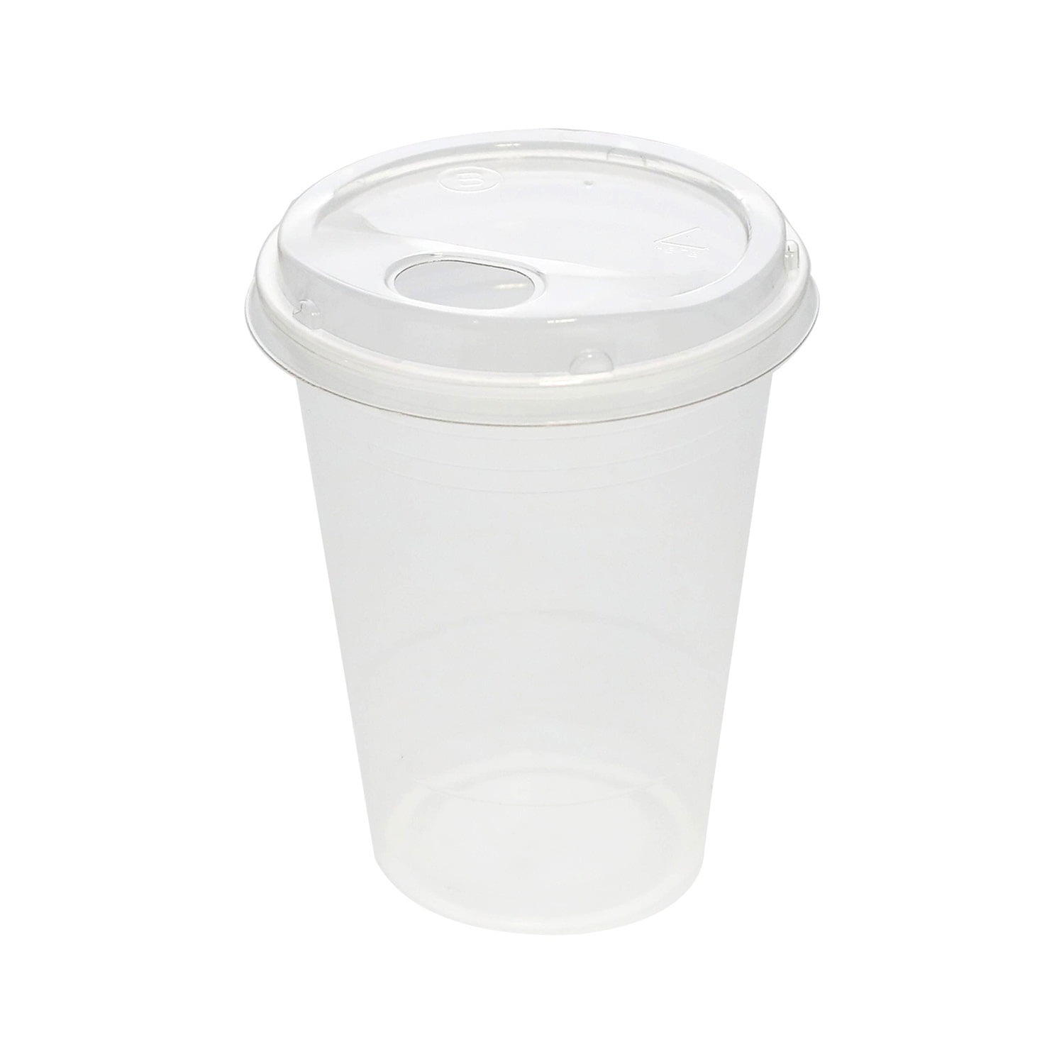 Great Value Disposable Plastic Cups and Lids (Clear, 16 oz, 25 Count) 8k2md