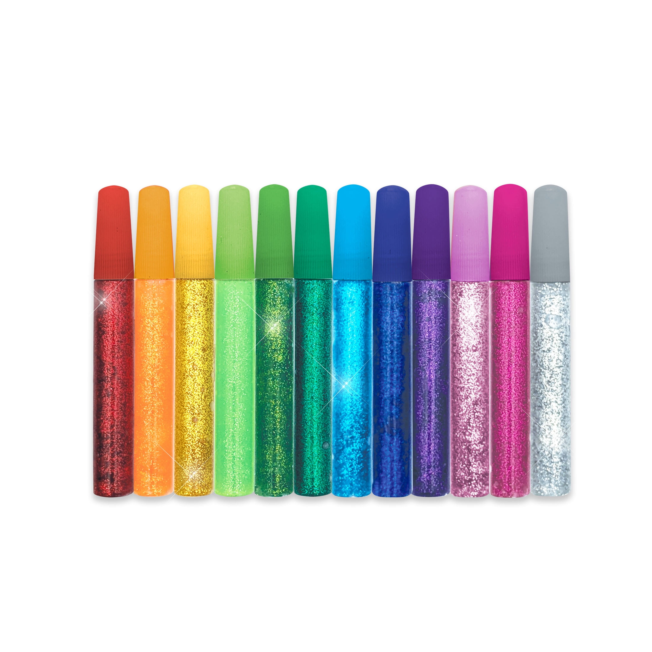 Hello Hobby Glitter Glue Pens for Arts and Crafts, Non-Toxic Adhesive Set (Assorted Colors, 12 Pack) ewcxh
