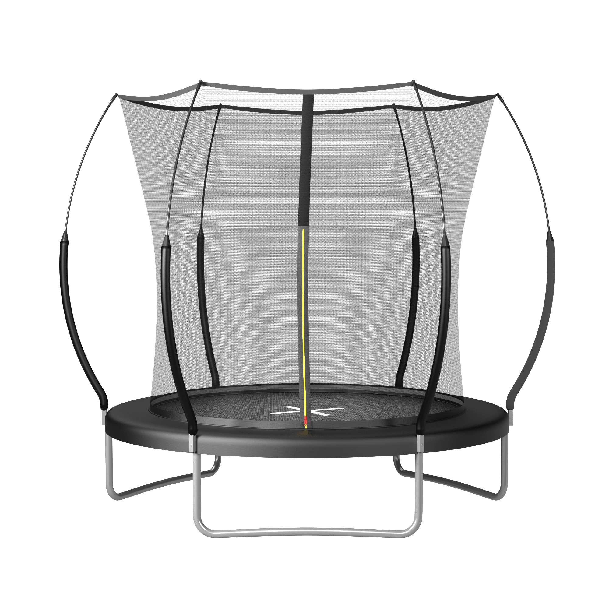 AURAVISTA 6ft Round Outdoor Trampoline with Safety Enclosure and Bungee Cord System (Black, 6 ft) 8rv65