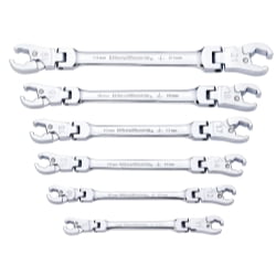 GEARWRENCH Ratcheting Flex Flare Nut Wrench Set (6 Piece) 6dsax