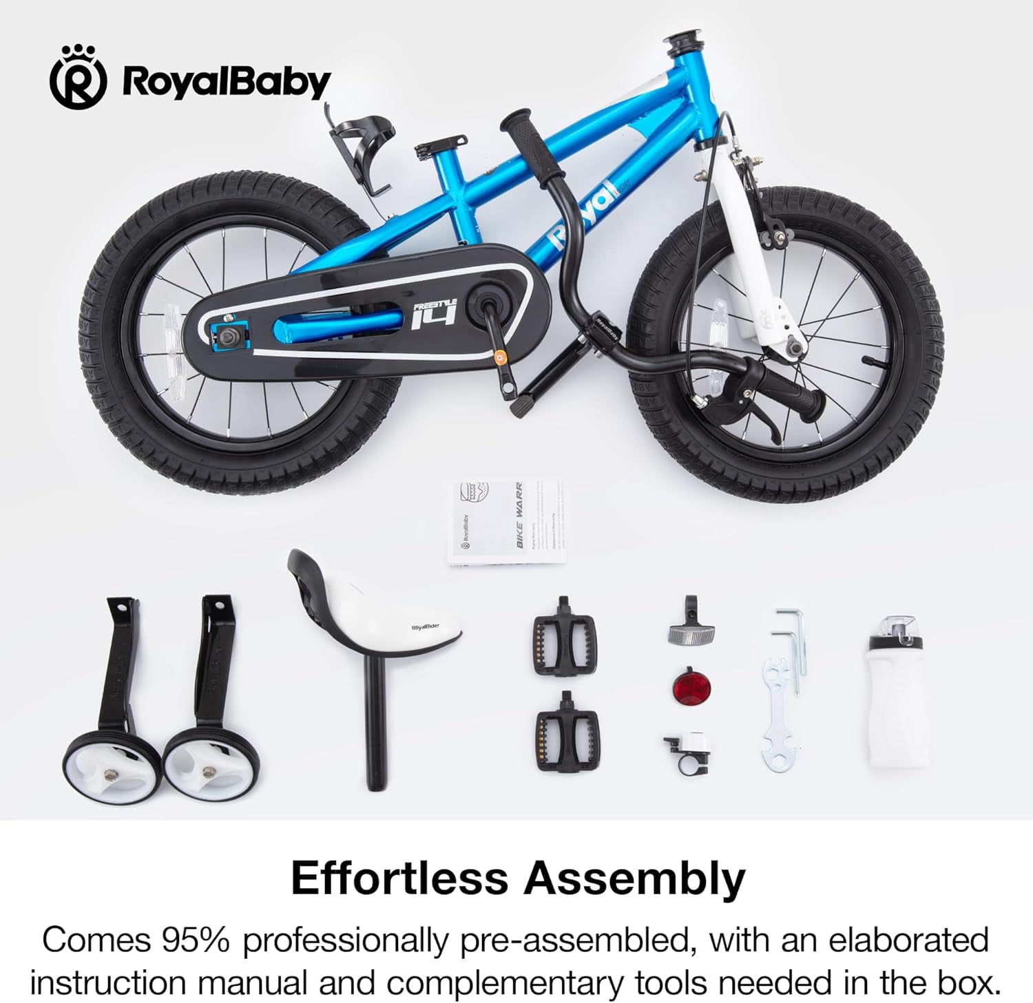 Royal Baby Freestyle Kids Bicycle (Blue, 16 in) 7tz5k