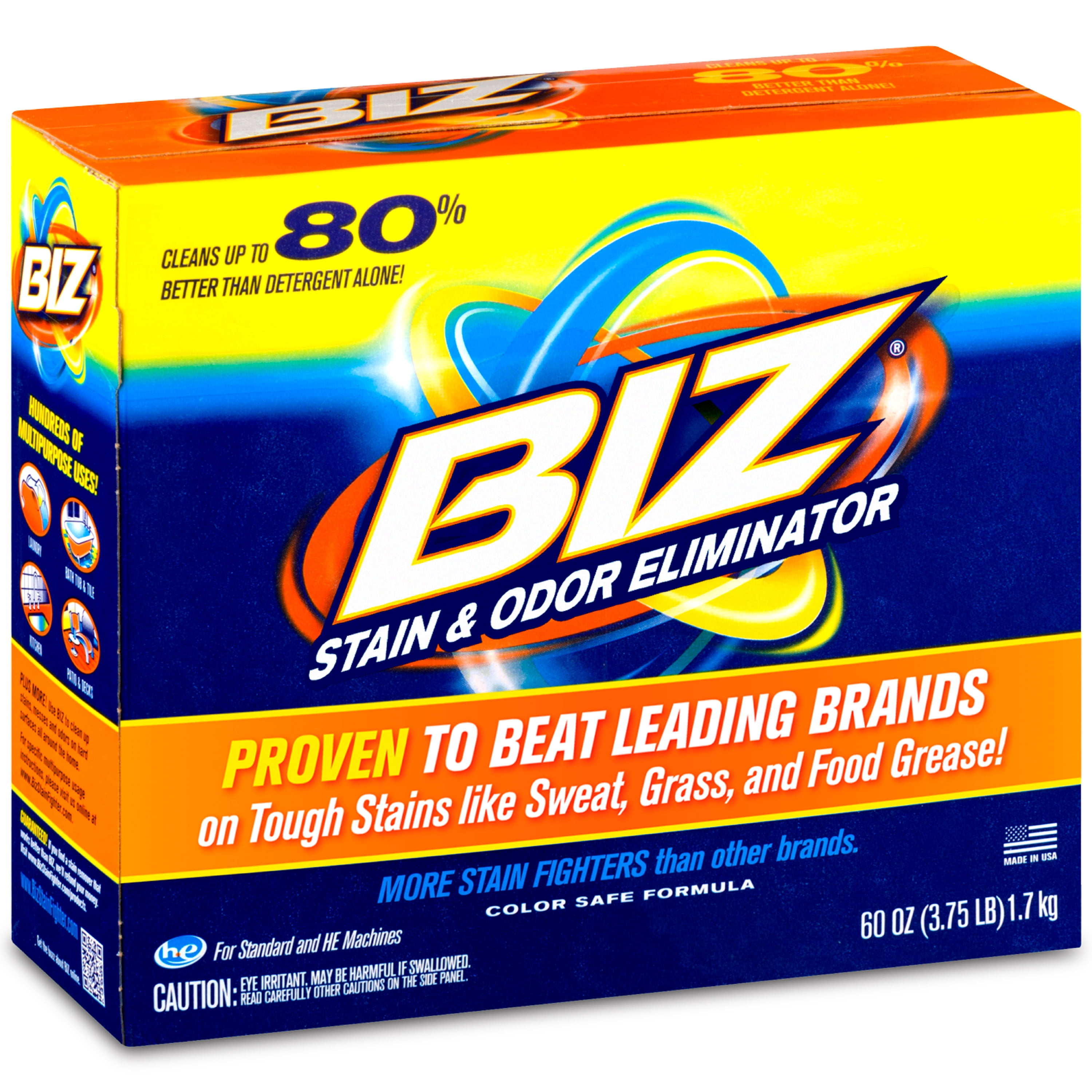 Biz Stain and Odor Eliminator Laundry Powder (60 oz) 1vvi0