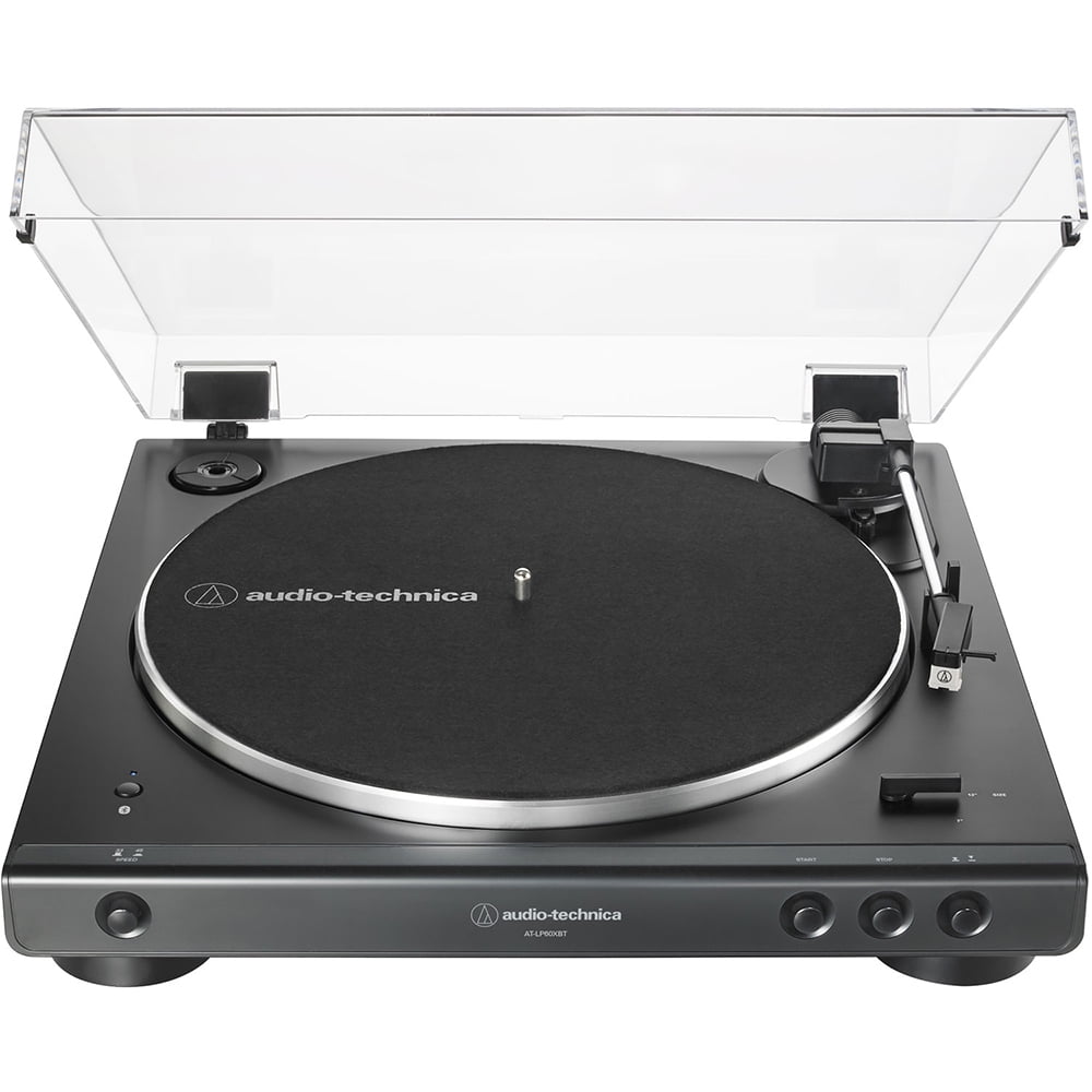 Audio-Technica AT-LP60XBT-BK Fully Automatic Belt-Drive Bluetooth Stereo Turntable (Black) k72fz