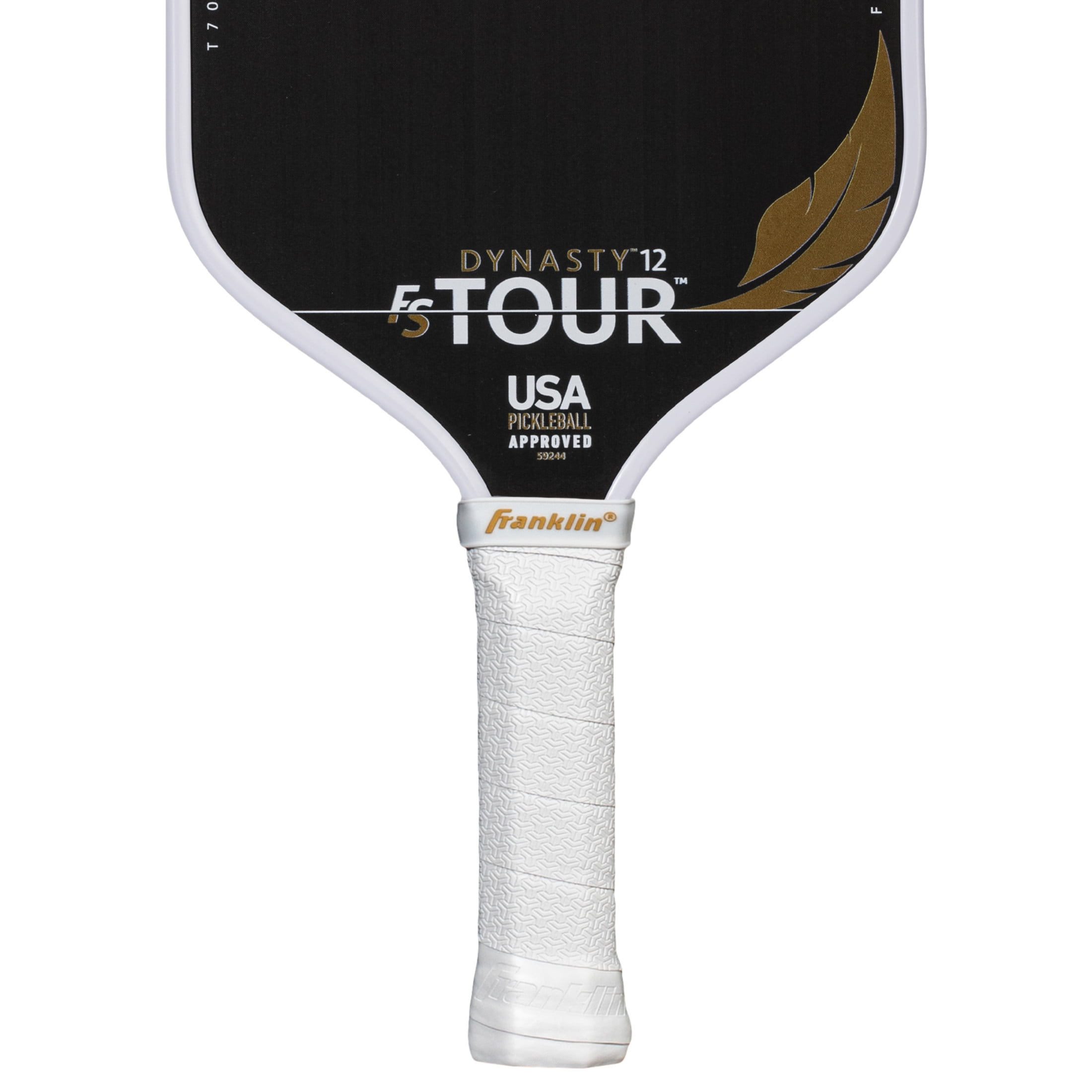 Franklin Sports Pro Pickleball Paddle FS Tour Featherweight Series Raw Carbon Fiber Surface (White, 7.6 oz) 2d8p7
