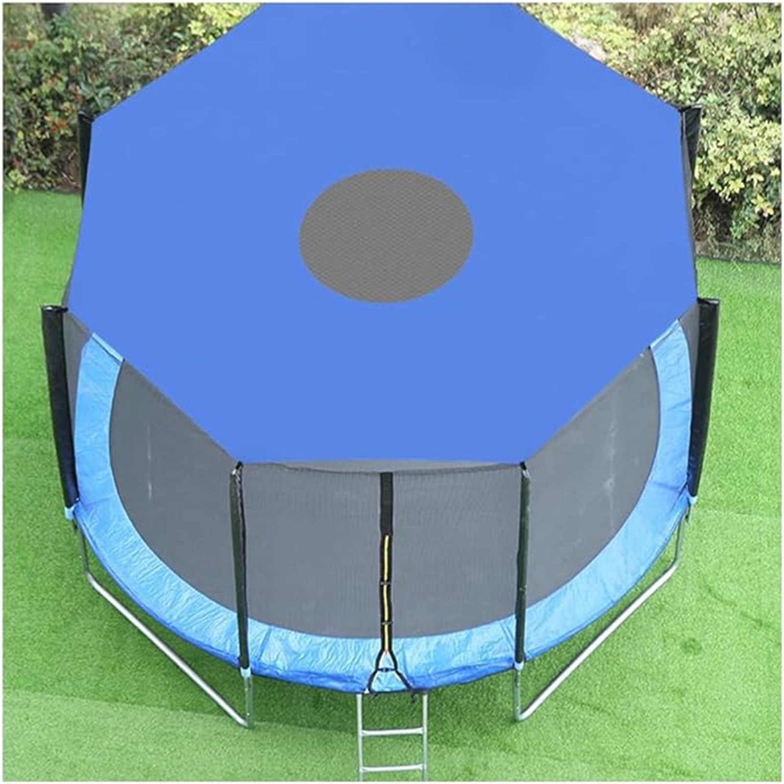 Holloyiver Trampoline Shade Cover, UV-Resistant Canopy for Outdoor Backyard Play (Blue, 12 ft) alql9