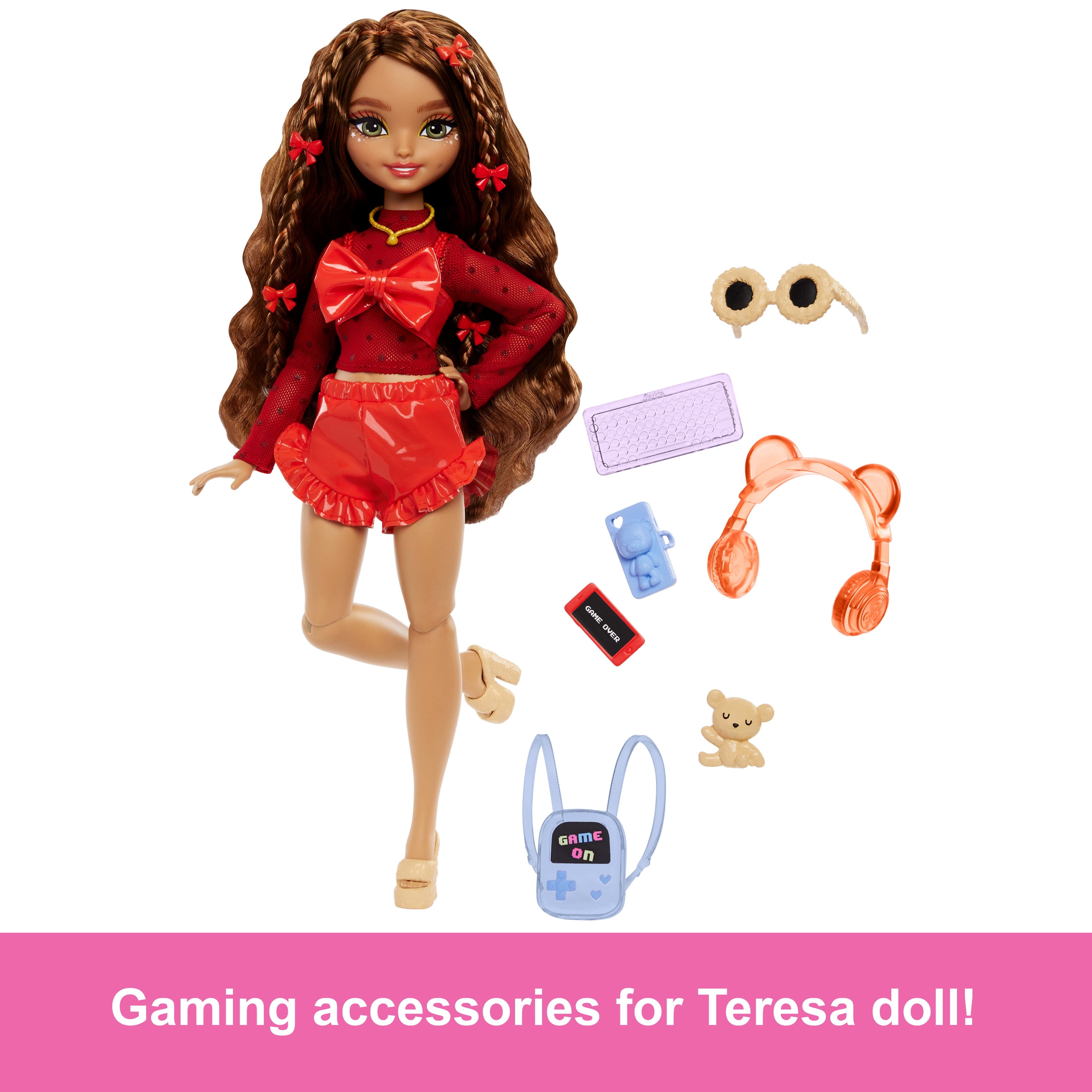 Barbie Dream Besties Teresa Fashion Doll with Video Game Themed Accessories (10 Piece Set) 2idmk