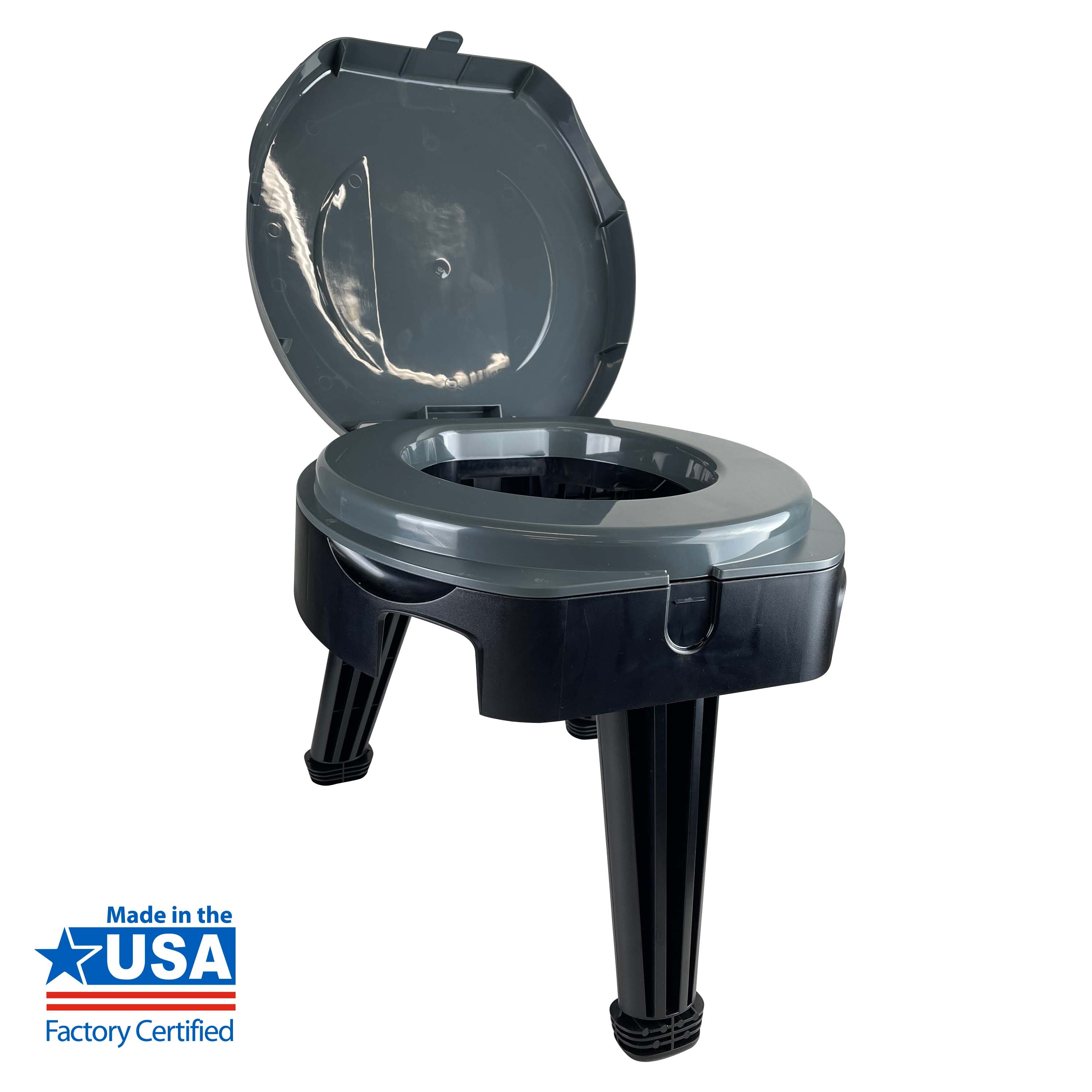 Ozark Trail Folding Portable Toilet for Camping and Outdoor Use (13 in Height, 300 lb Capacity) xlmez