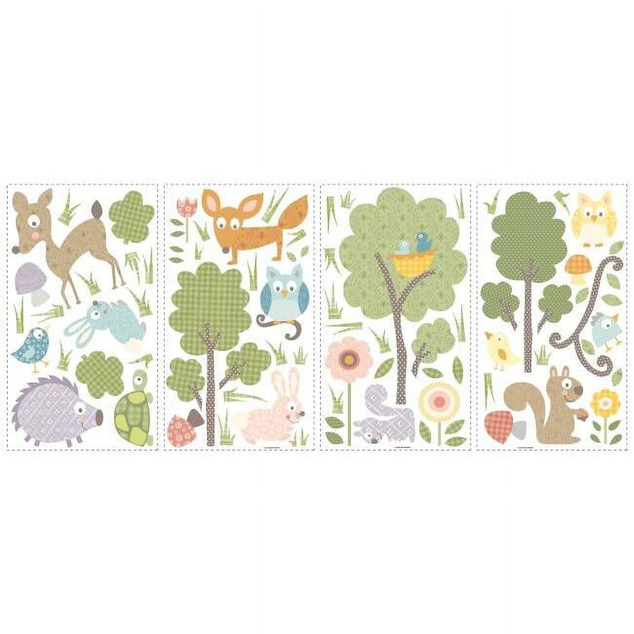 RoomMates Woodland Animals Wall Decals Peel-and-Stick Decor (Black, 89-Piece Set) cf77r