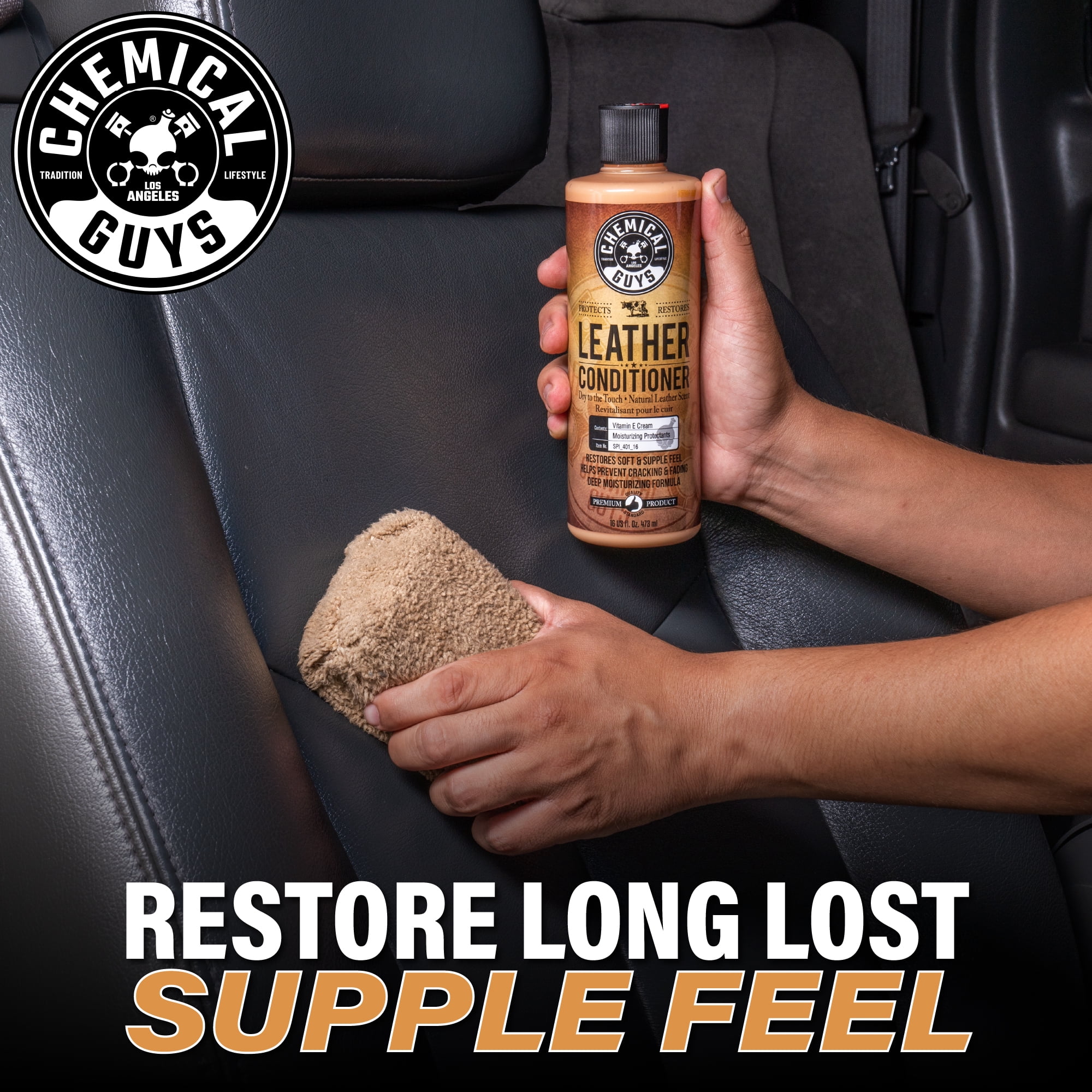 Chemical Guys Leather Care Essentials Kit (6-Piece Set, 20 fl oz) qa3yp