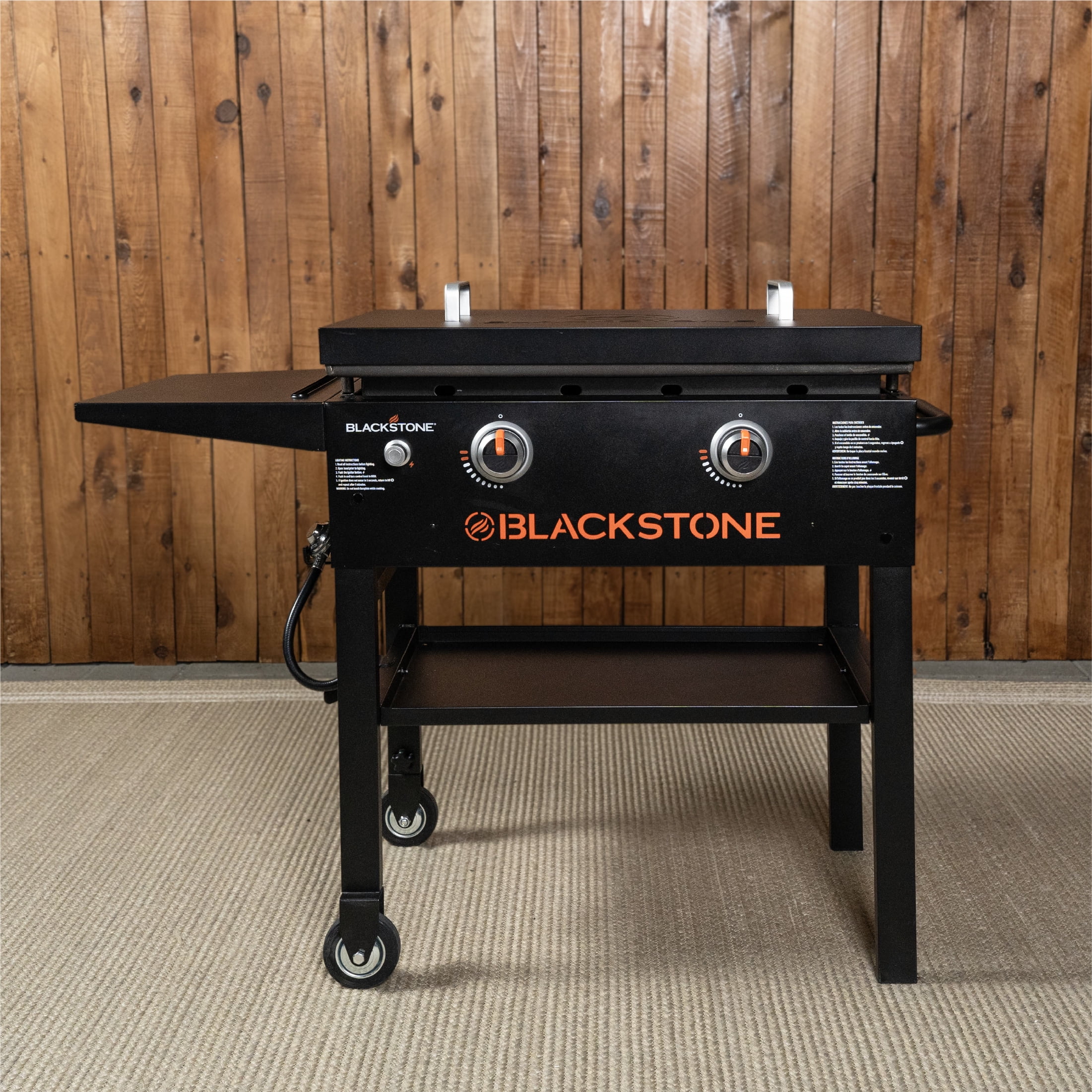 Blackstone Original 28 in. 2-Burner Outdoor Flat Top Propane Griddle with Hard Cover (Black) 9lq2e