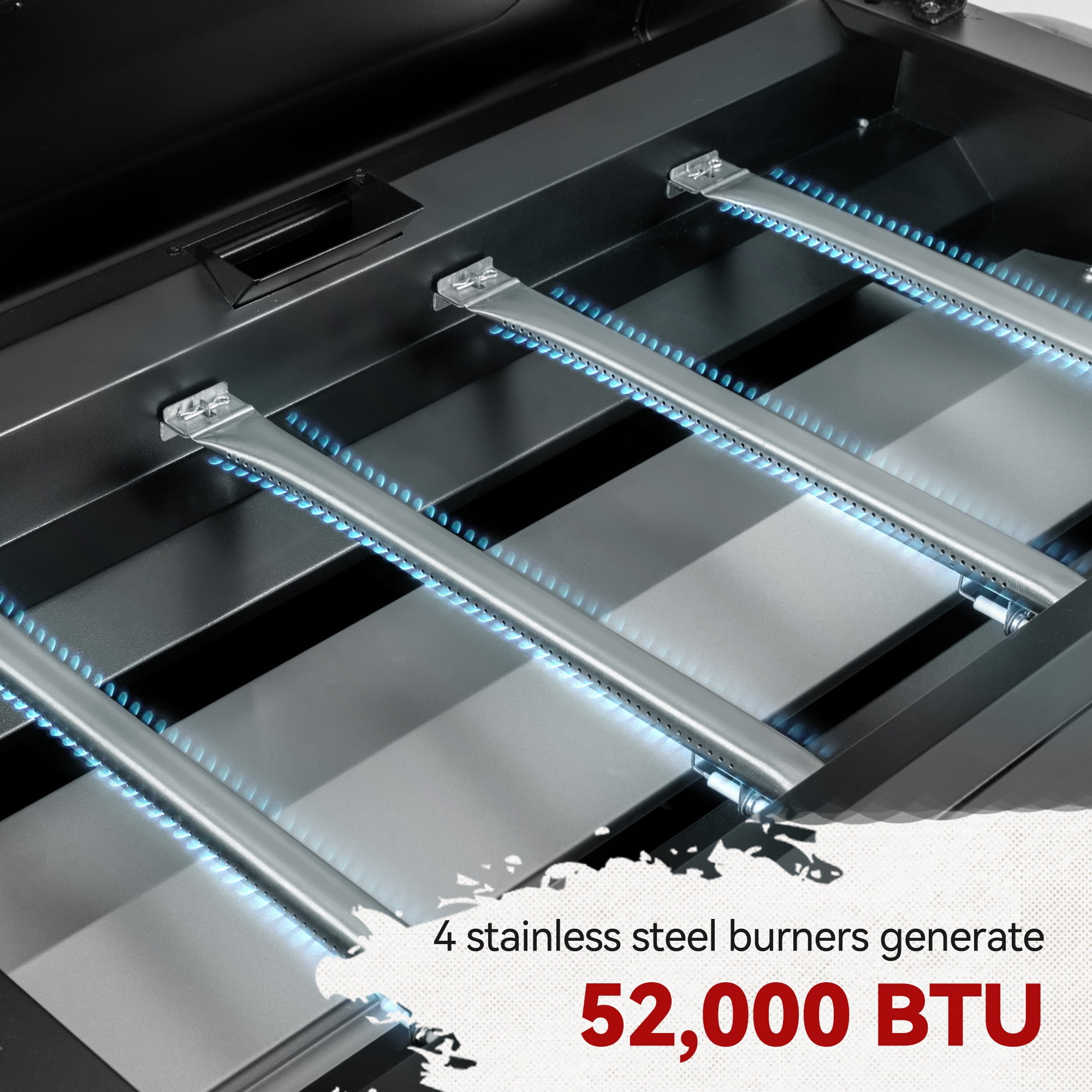 Royal Gourmet GB4008T 4-Burner Gas Griddle with Hood and Cabinet (Black, 34-inch) 2vwar