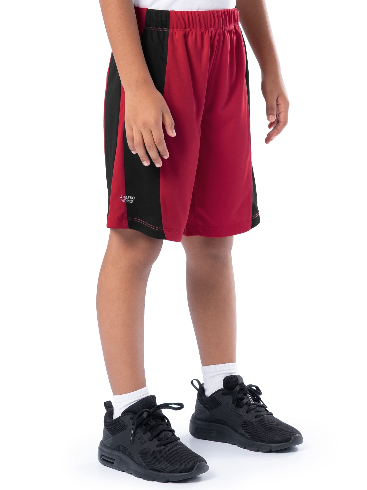 Athletic Works Boy's Active Sport Short Sleeve T-Shirt and Shorts Set (Red, Size 4-18) 576c4
