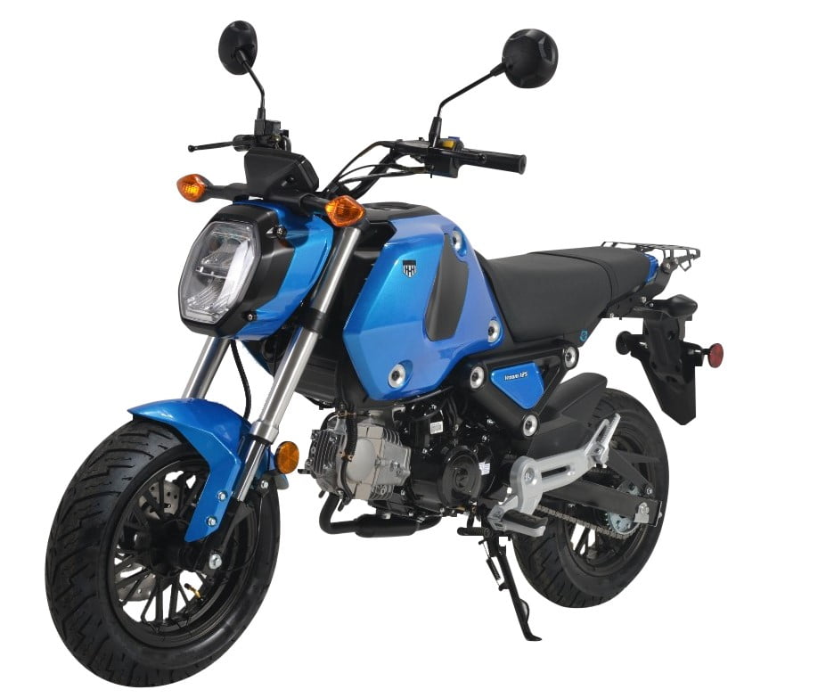 HHH 125cc Street Motorcycle Scooter with High-Visibility Headlights (Black, 30 in Seat Height) 1fivc