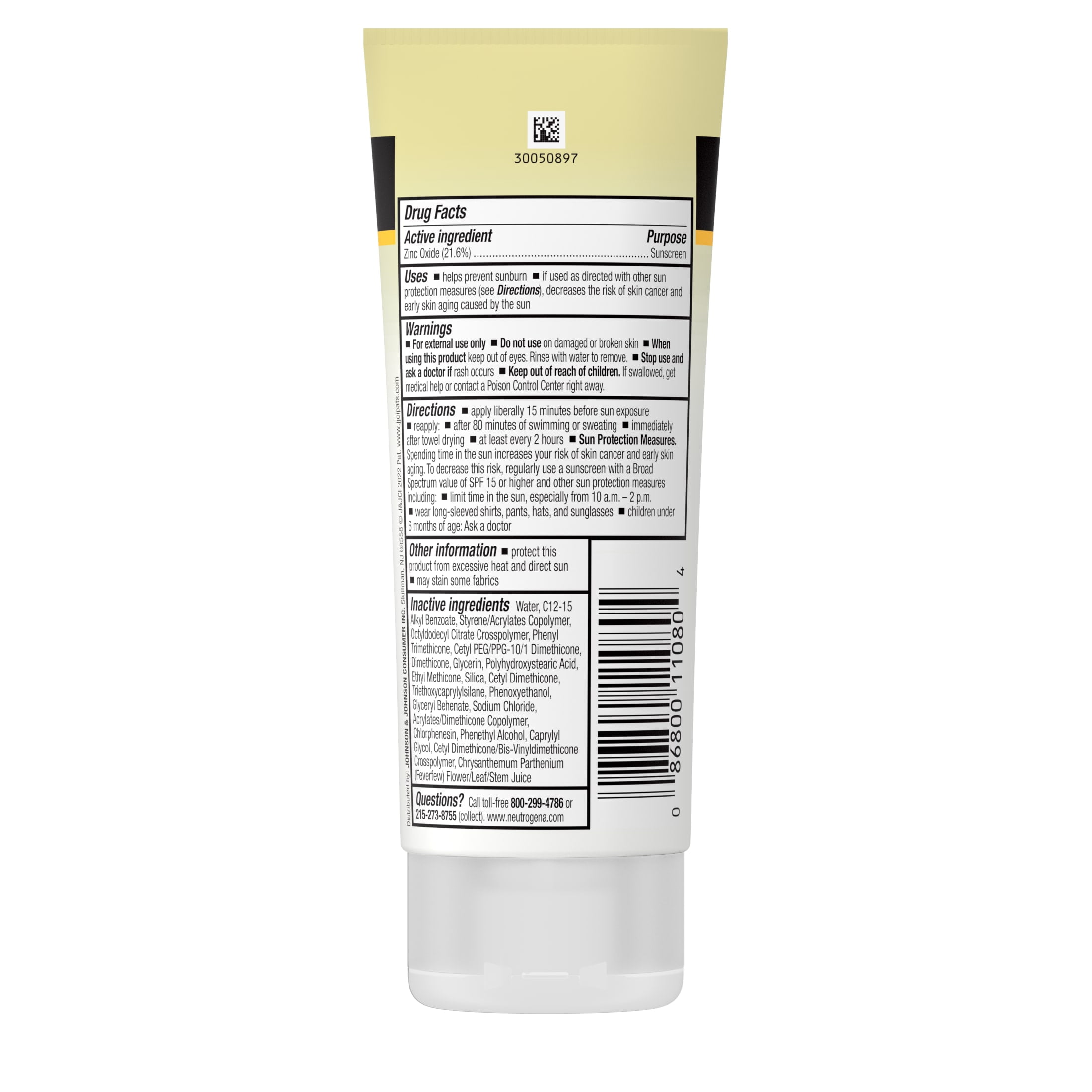 Neutrogena Sheer Zinc Dry-Touch Mineral Sunscreen Lotion with Broad Spectrum SPF 50 (3 fl oz) lwwjz