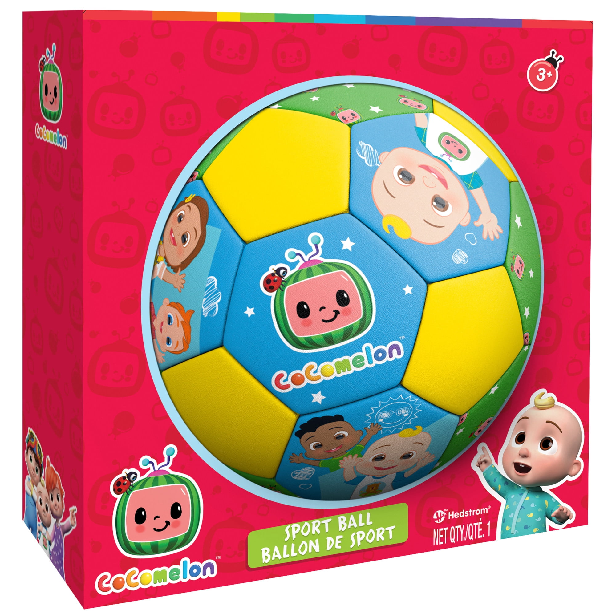 Hedstrom Cocomelon Jr. Soccer Ball Lightweight Durable PVC Sports Toy (Yellow, 7 in) 81hvr