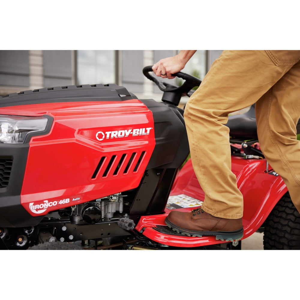 Troy-Bilt Bronco 46-inch Gas Riding Lawn Mower with 547cc Engine (46 in) 9wuns
