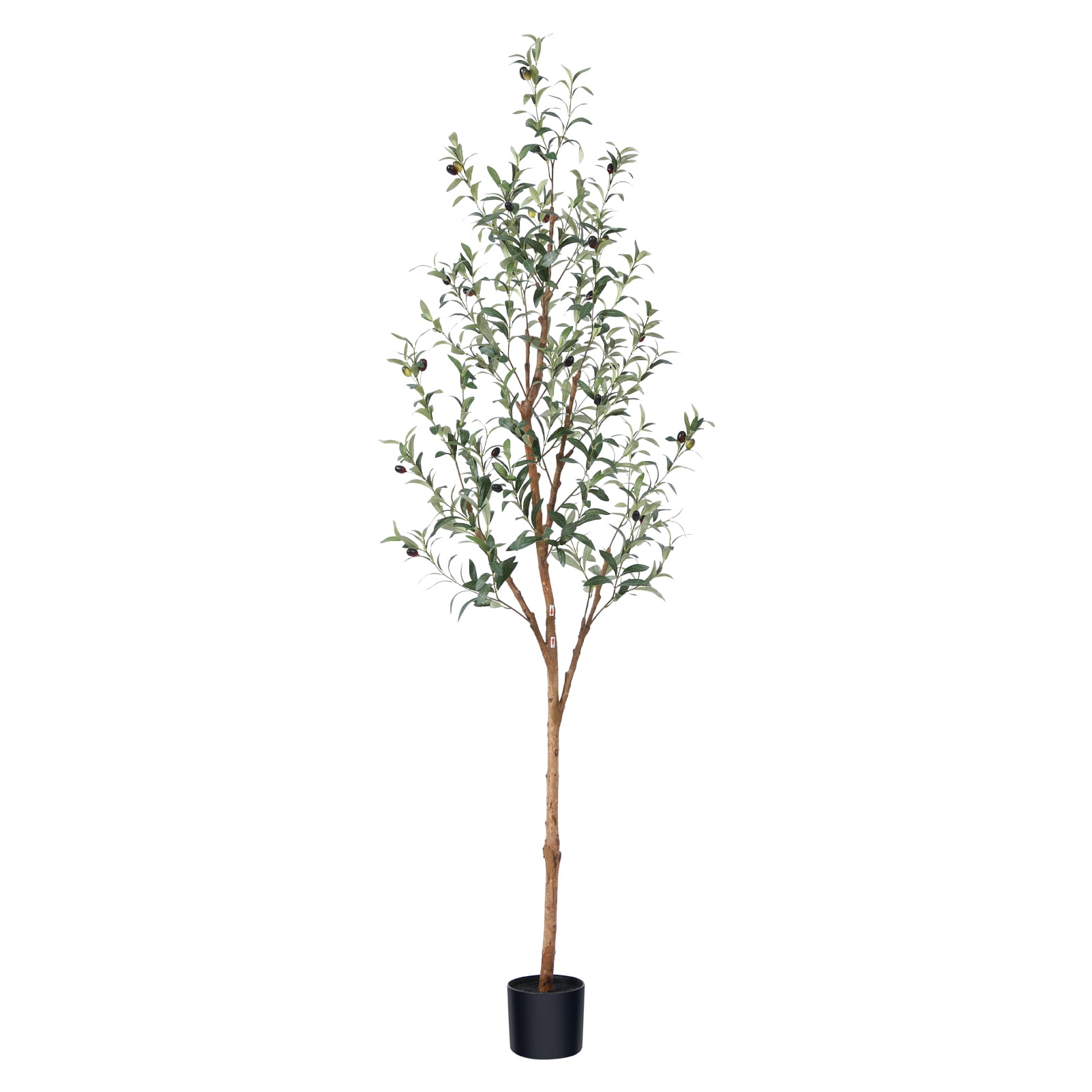 DR.Planzen Artificial Olive Tree, Lifelike Faux Plant with Natural Wood Trunk for Indoor Home Office Decor (6 ft) ww8bg
