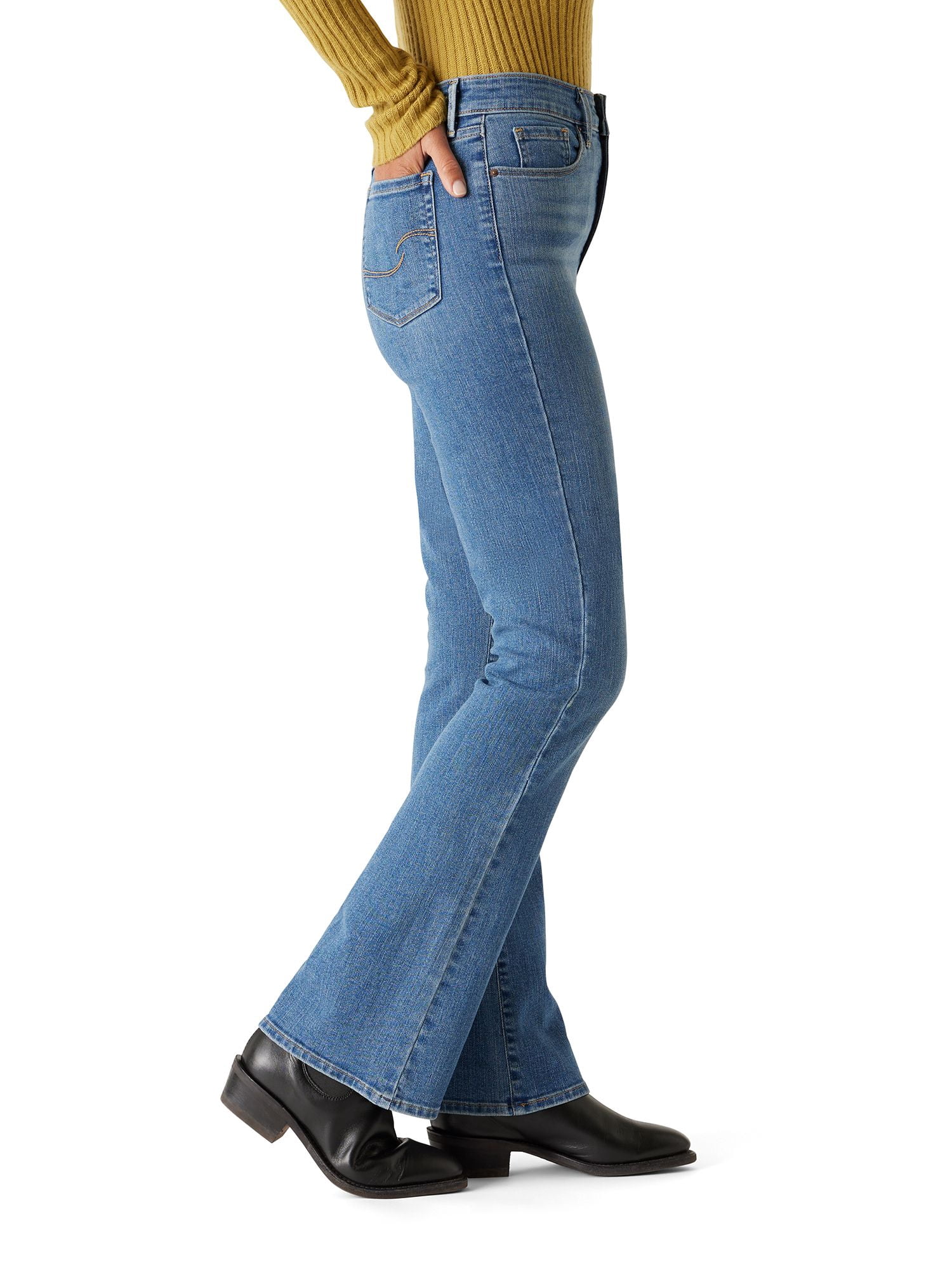 Levi Strauss Signature Women's High Rise Bootcut Jeans (Blue, 2-20) imu2n