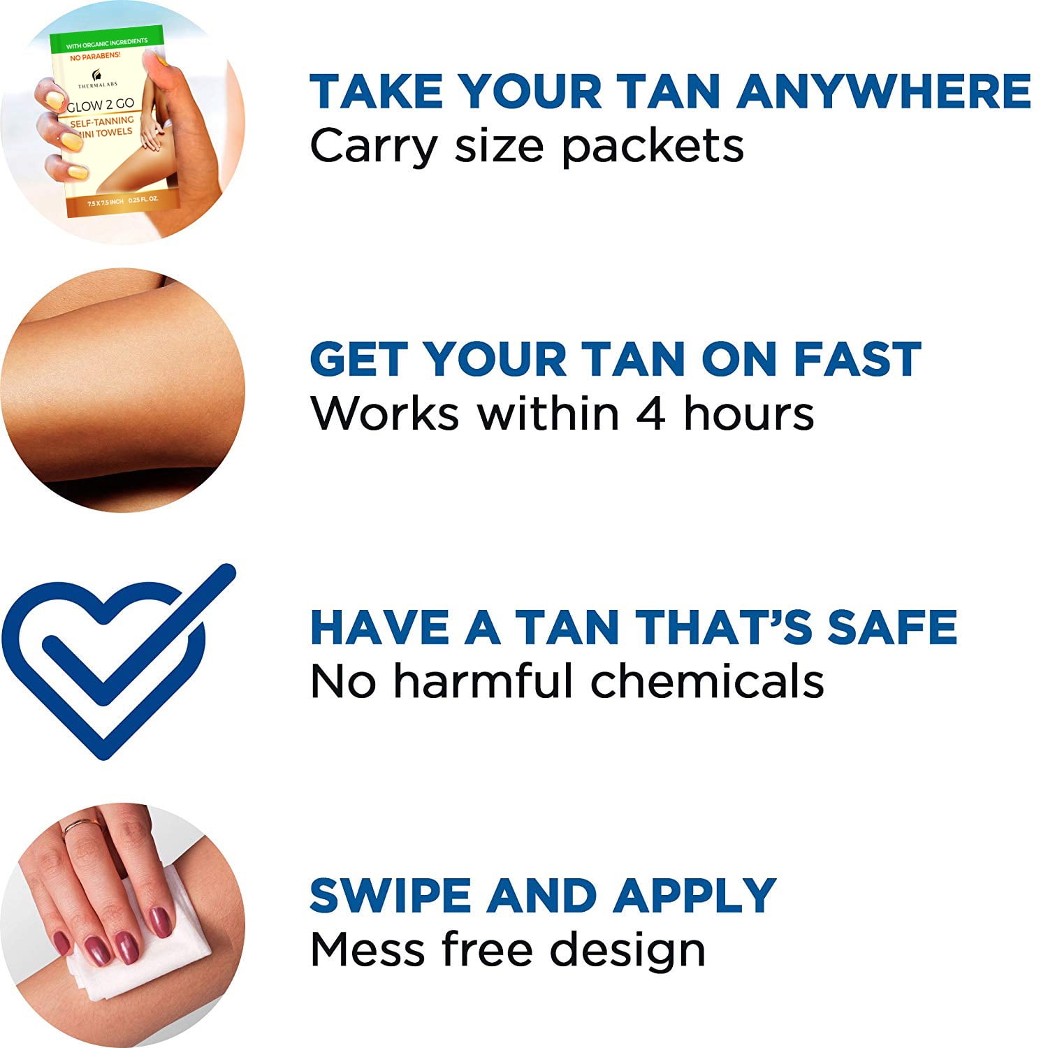 Tan Towel Glow2Go Original Self Tan Towelettes (Fair to Medium, 20 Pack) c7bi8