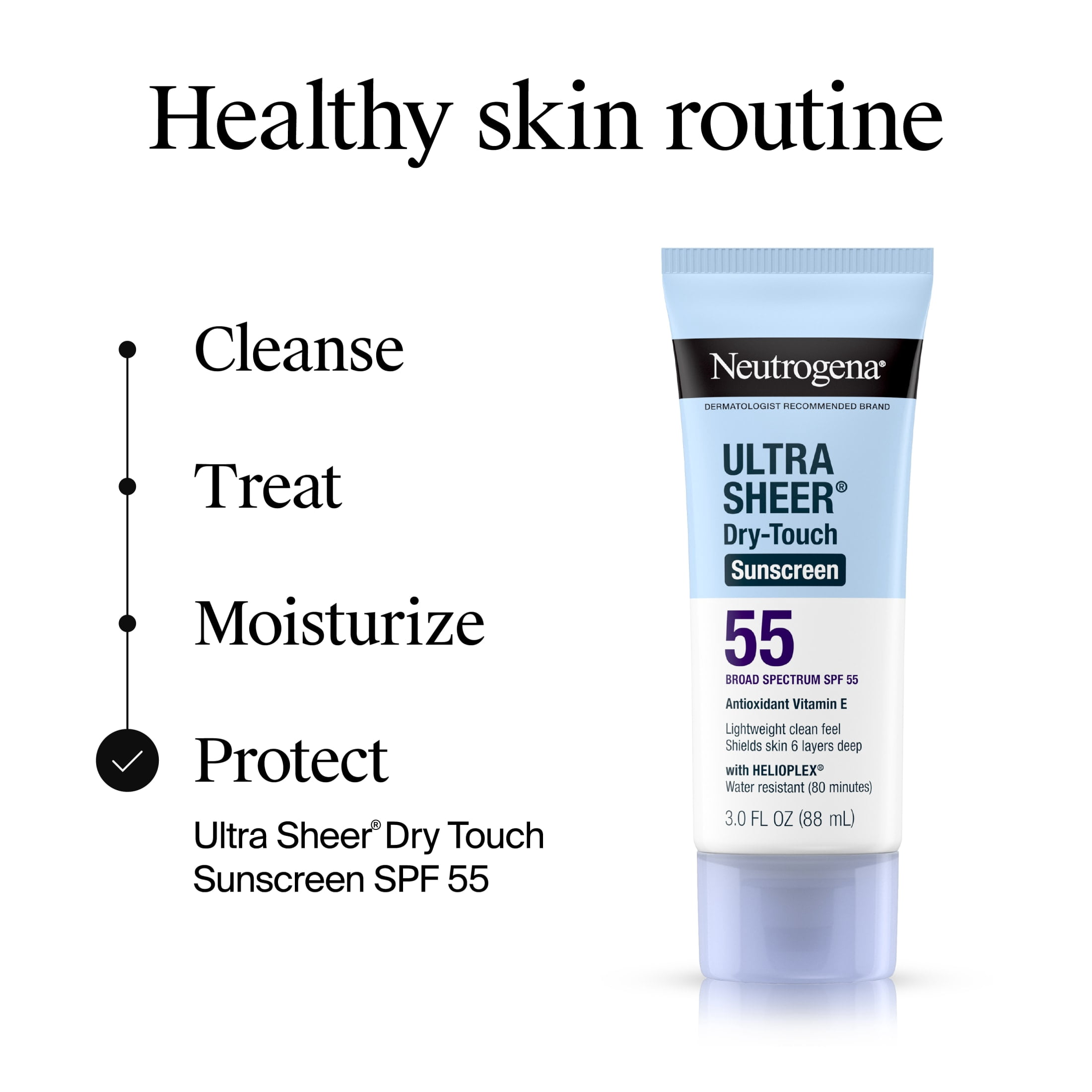 Neutrogena Ultra Sheer Dry-Touch Sunscreen SPF 55 Broad Spectrum Protection (3 fl oz) 11kx9