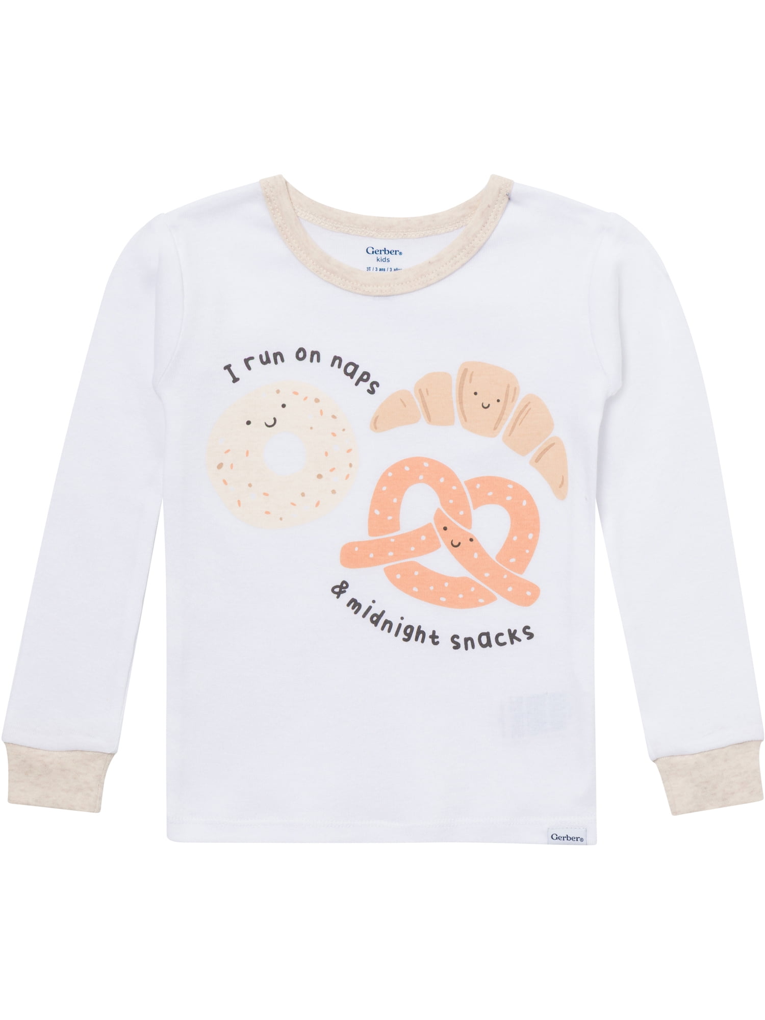 Gerber Toddler Neutral Tight Fitting Pajama Set (4-Piece, 12 Months - 5T) ancps
