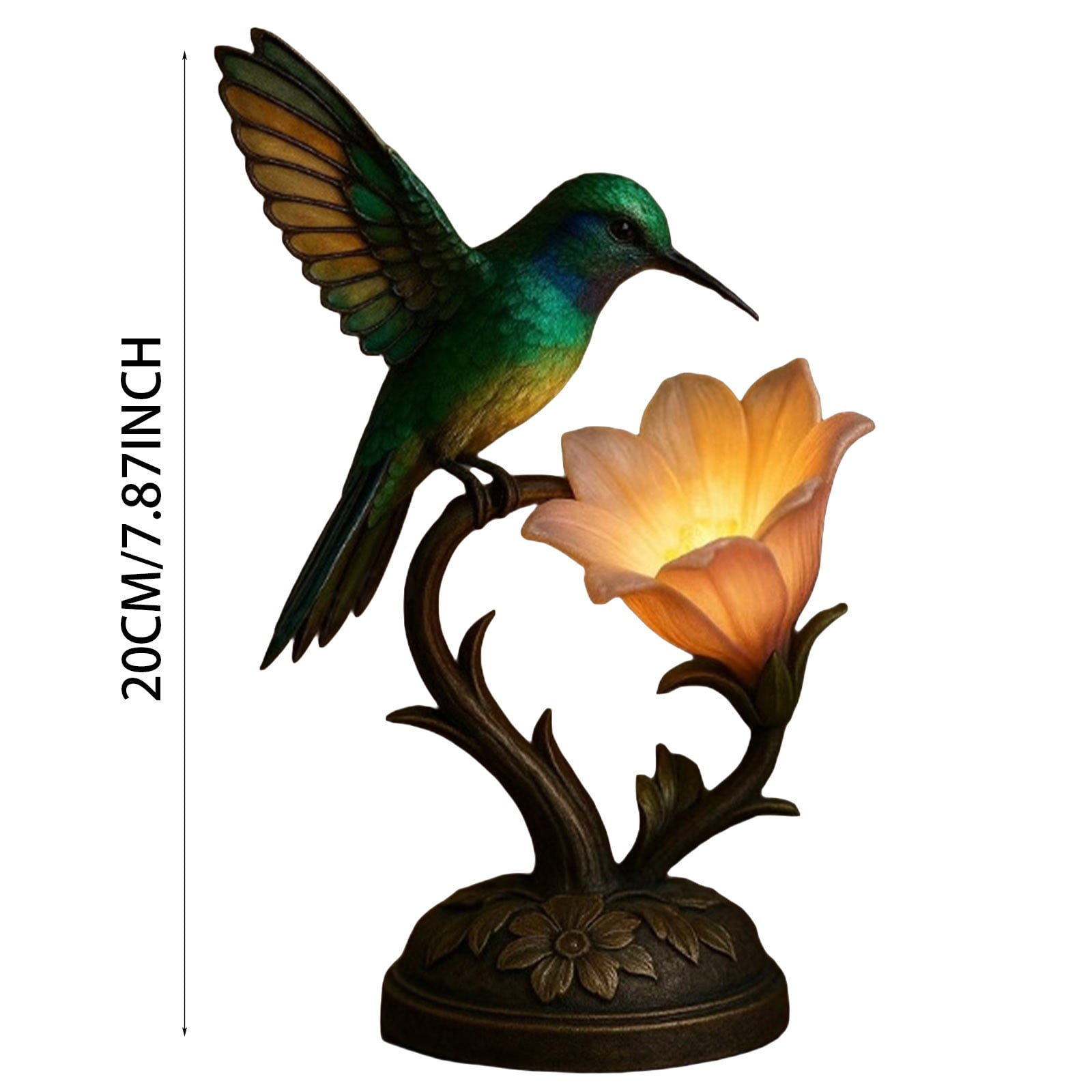 QIUXUJ 3D Floral and Bird Decorative Floor Lamp, Festive Indoor Holiday Accent Lighting (Green, 12 in) hjhen