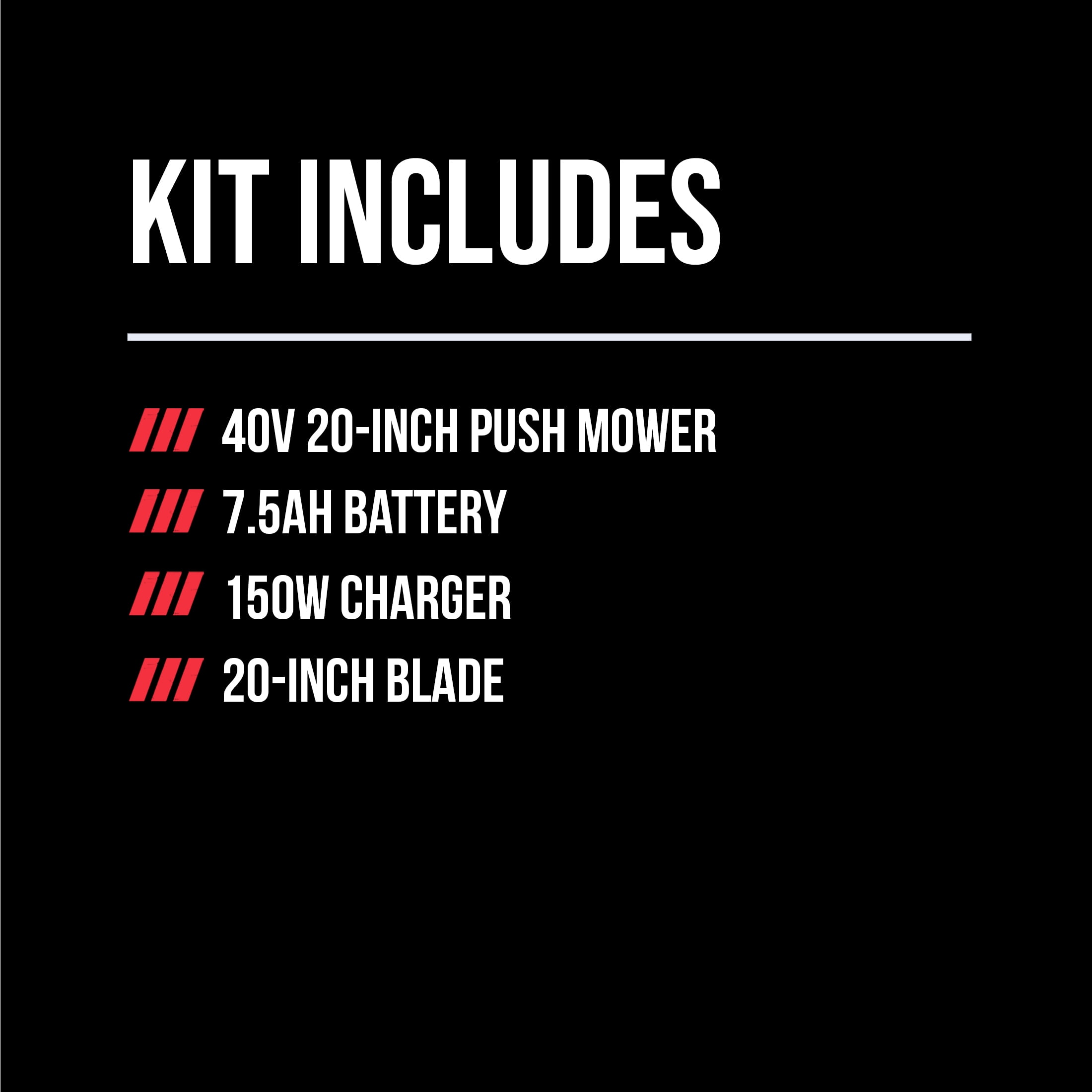 SKIL PWR CORE 40V Brushless 20-Inch Push Mower Kit with Smart Caddy, 7.5Ah Battery and 150W Charger (Red, 20-Inch) eoubn