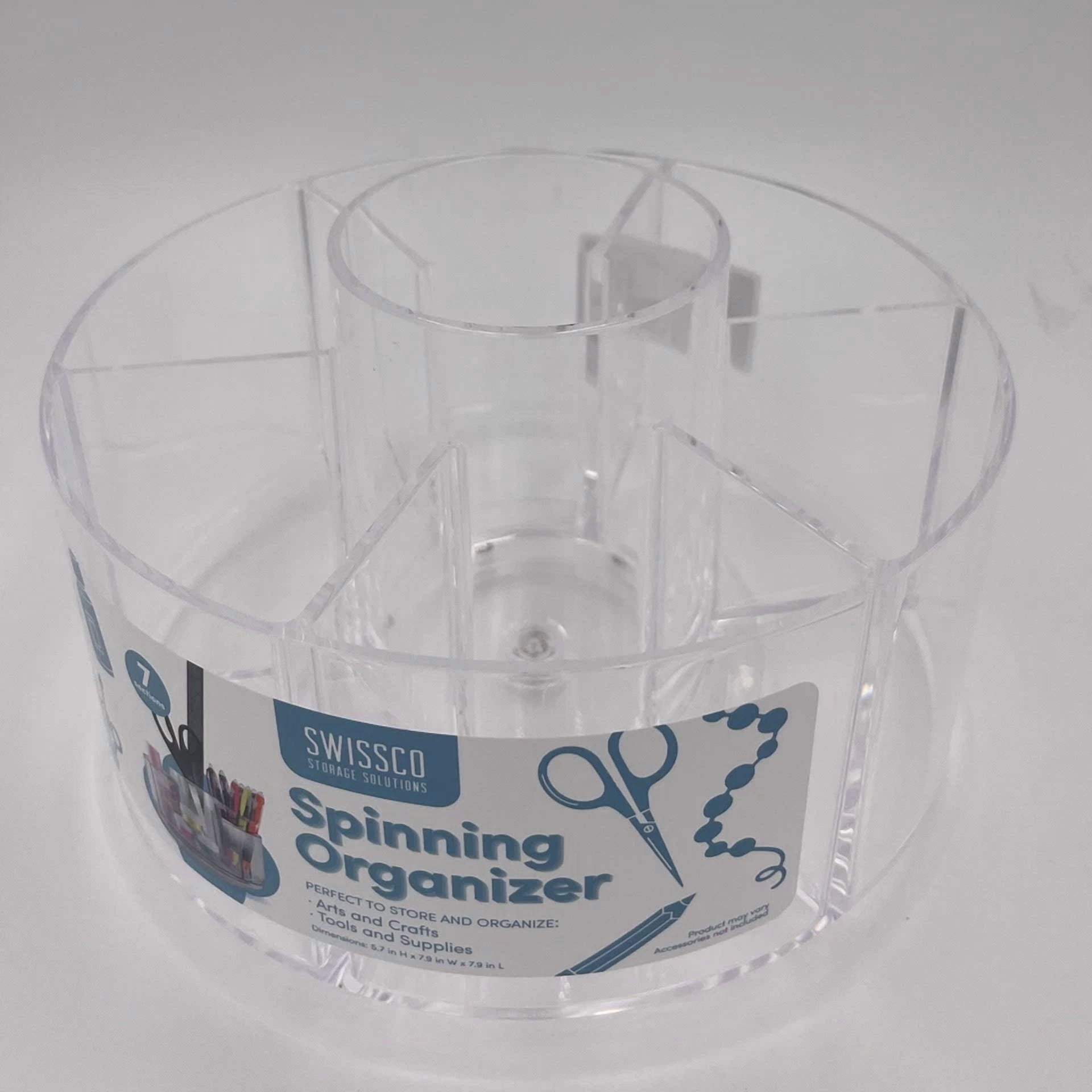 Knack Spinning Arts and Crafts Storage Caddy Organizer (7 Sections, Clear) a07br - Image 3