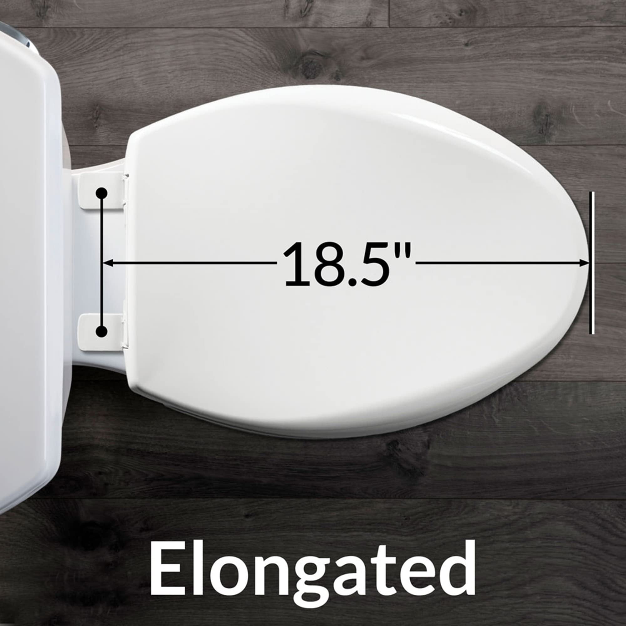 Church 295SSCT Commercial Elongated Toilet Seat, Heavy-Duty Plastic with STA-TITE Fastening System (White, Elongated) 1mqsy