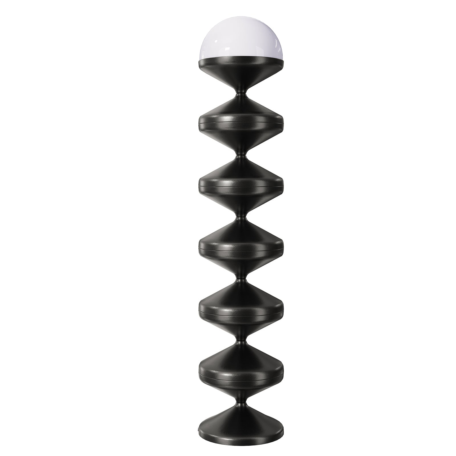 SUNMORY Modern Metal Floor Lamp, Dome Shape Standing Light with Acrylic Shade for Living Room and Bedroom (White, 46.69 in) cuafn