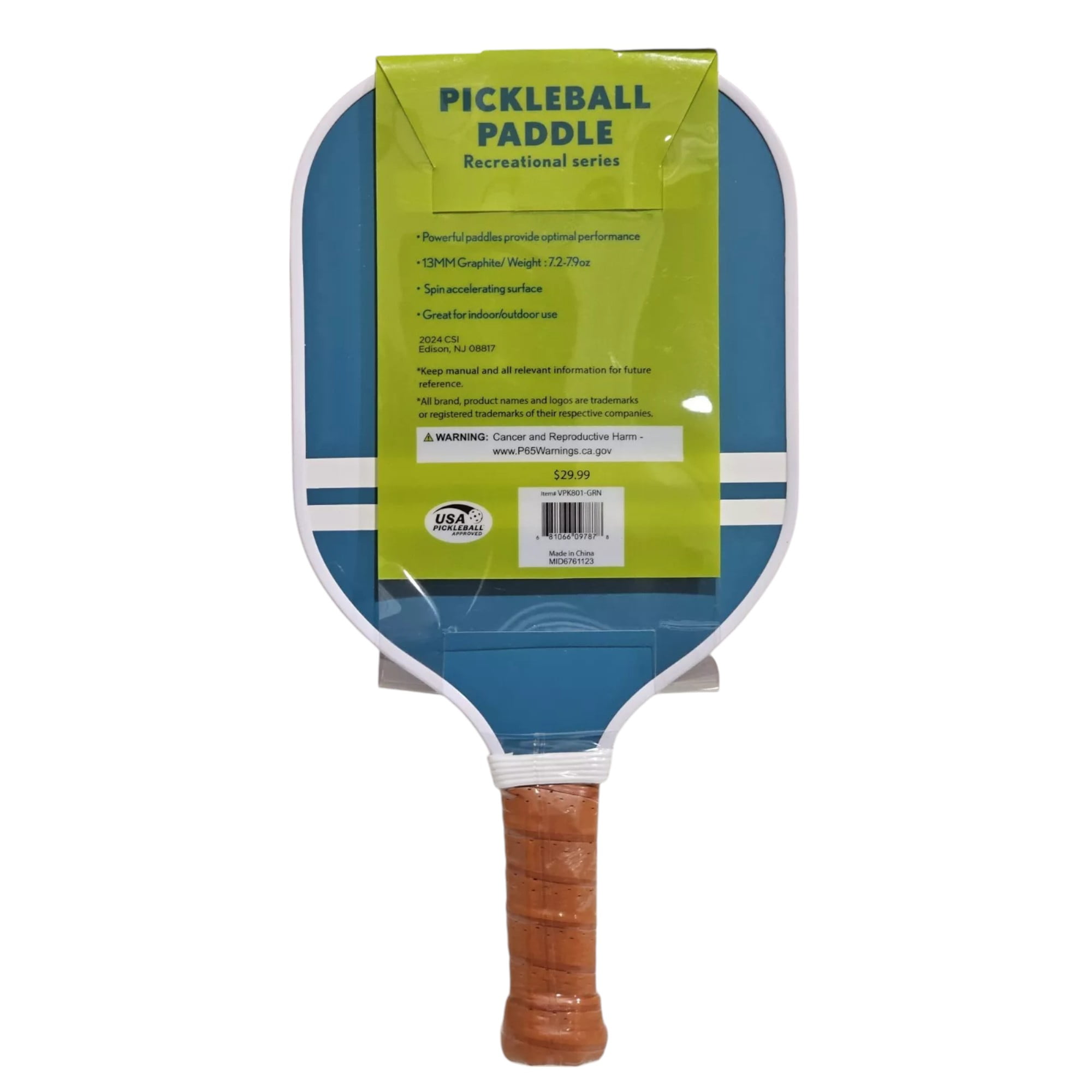 Sakar Double Sided Pickleball Paddle Professional Lightweight Racket (Blue, 1 Pack) 0nez0