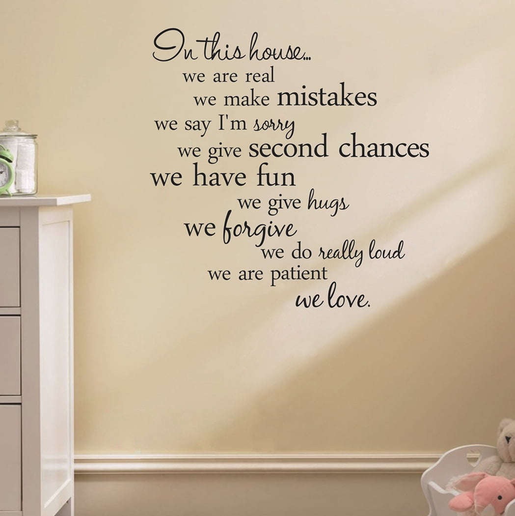 Decalgeek Family Proverbs Wall Sticker Decal (Black, 24 in x 36 in) z80bh