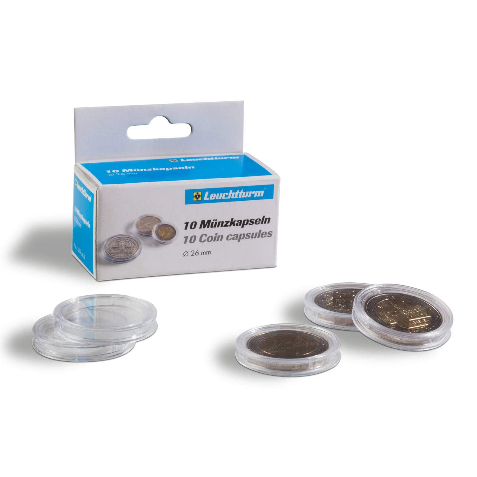 Lighthouse Coin Capsules for Gold and Silver Coins (32.5 mm, 10 Pack) 24t54
