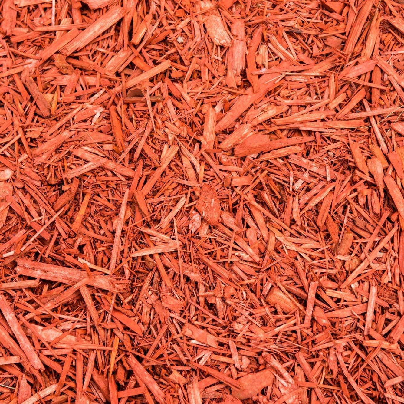 JYLP Premium Red Wood Mulch Decorative Bark Chips for Garden Landscaping (Red, 1.0 Cubic Ft) st581