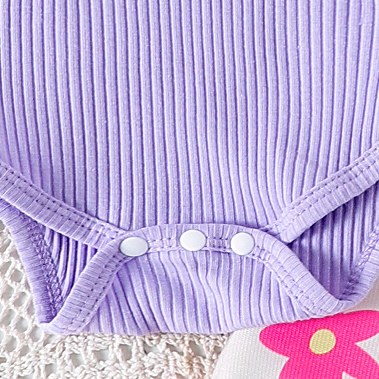 Caqnni Toddler Girl Summer Outfit Set Short Sleeve Top and Elastic Waist Shorts (Purple, 3-6 Months) rrhkf