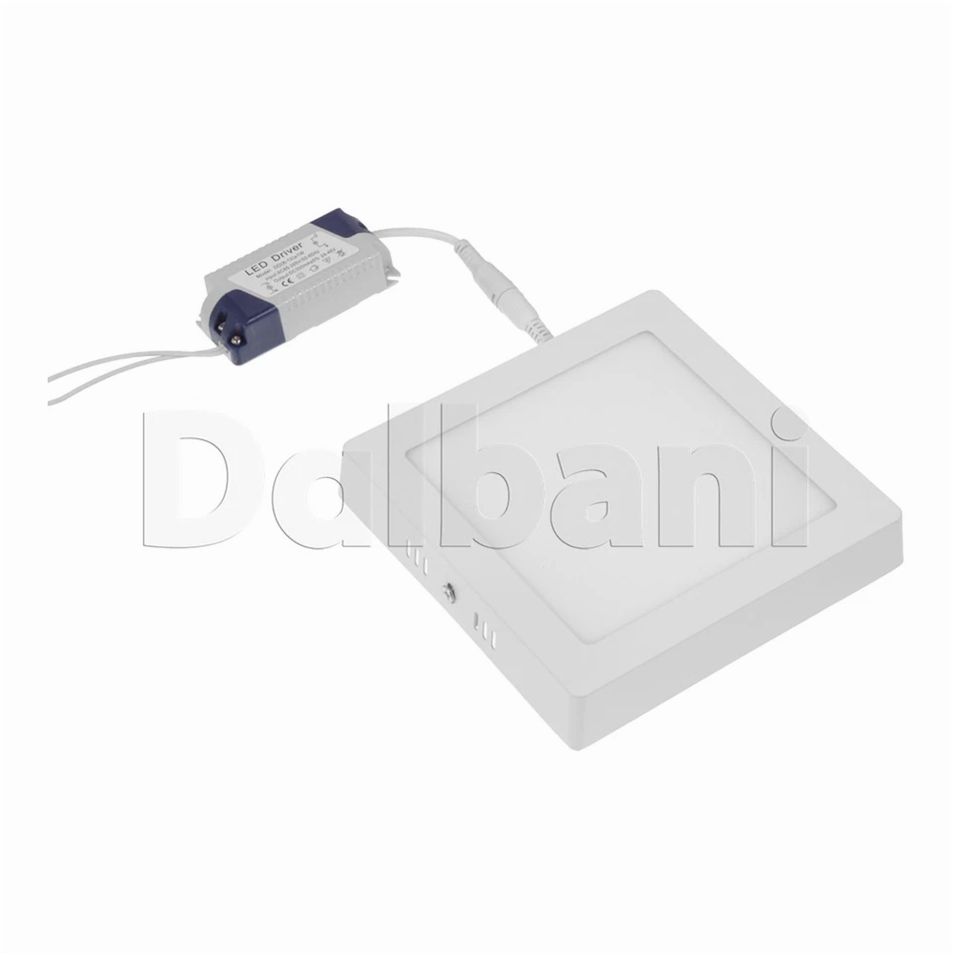 KLYNE LED Square Ceiling Panel Light, 12W 3000K Warm White Surface Mounted Downlight for Home and Office (12W) vuf9c
