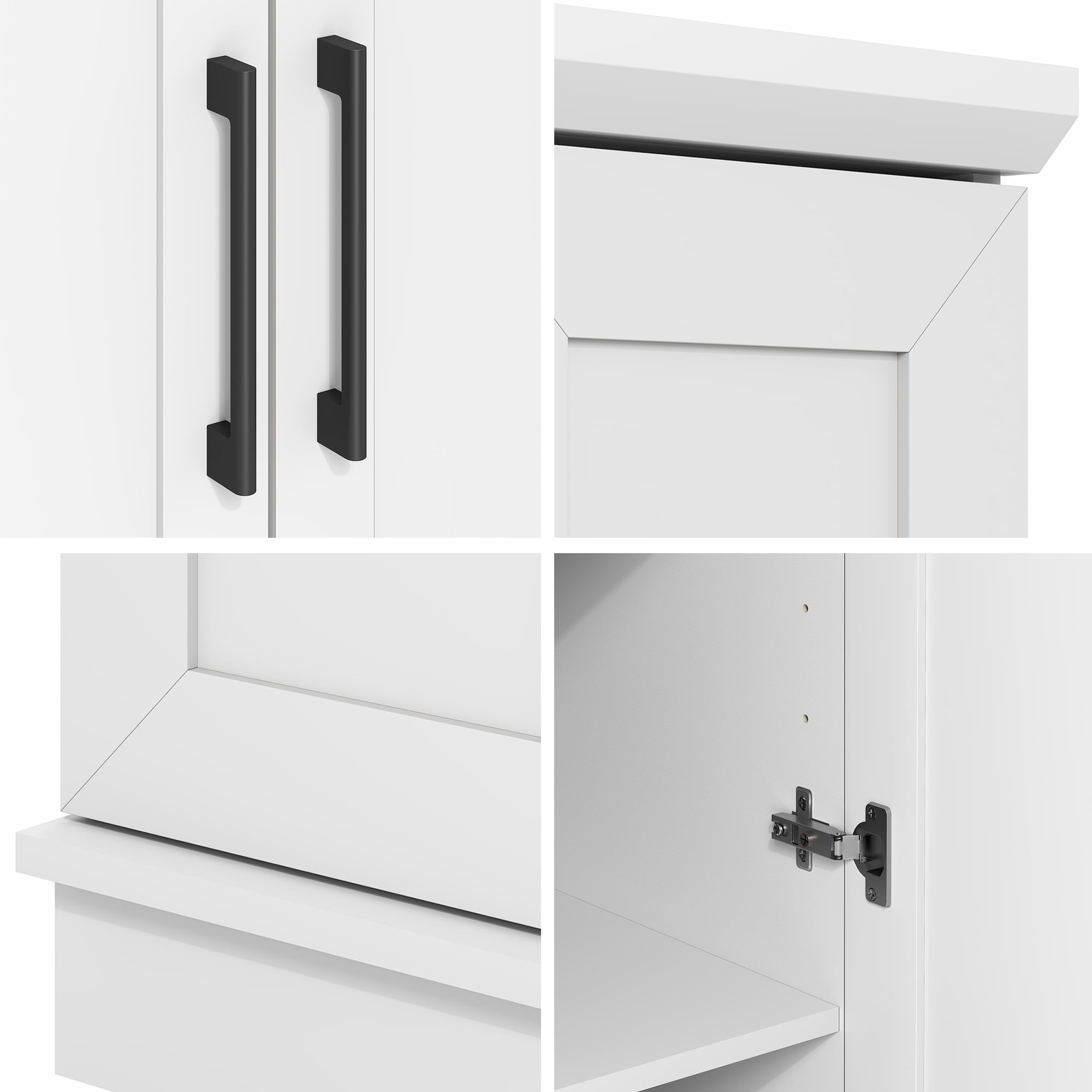 Furinno Robin Kitchen Storage Cabinet with 2 Doors (White, 23.31 in W x 71.18 in H) w5ht4
