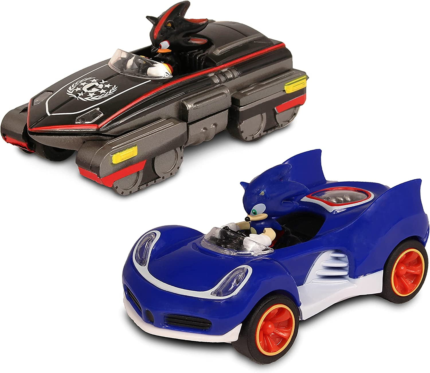 Sonic All Stars Racing Pull Back Action Figure Set (Sonic and Shadow, 2 Pack) 3d5fz