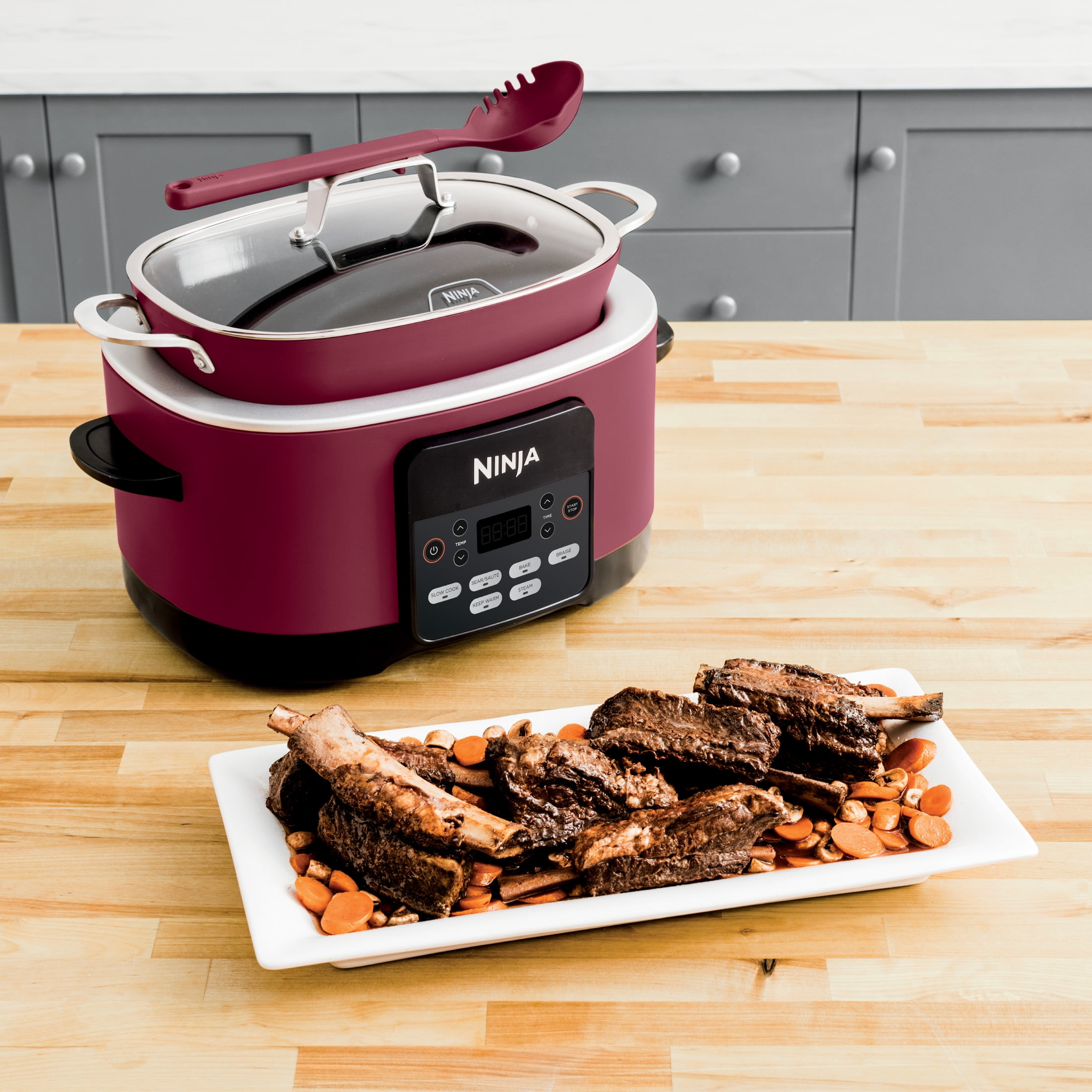 Ninja Foodi Possible 10-in-1 Multi-Cooker with Triple Heat Fusion Technology (Red, 8.5 qt) 0apms